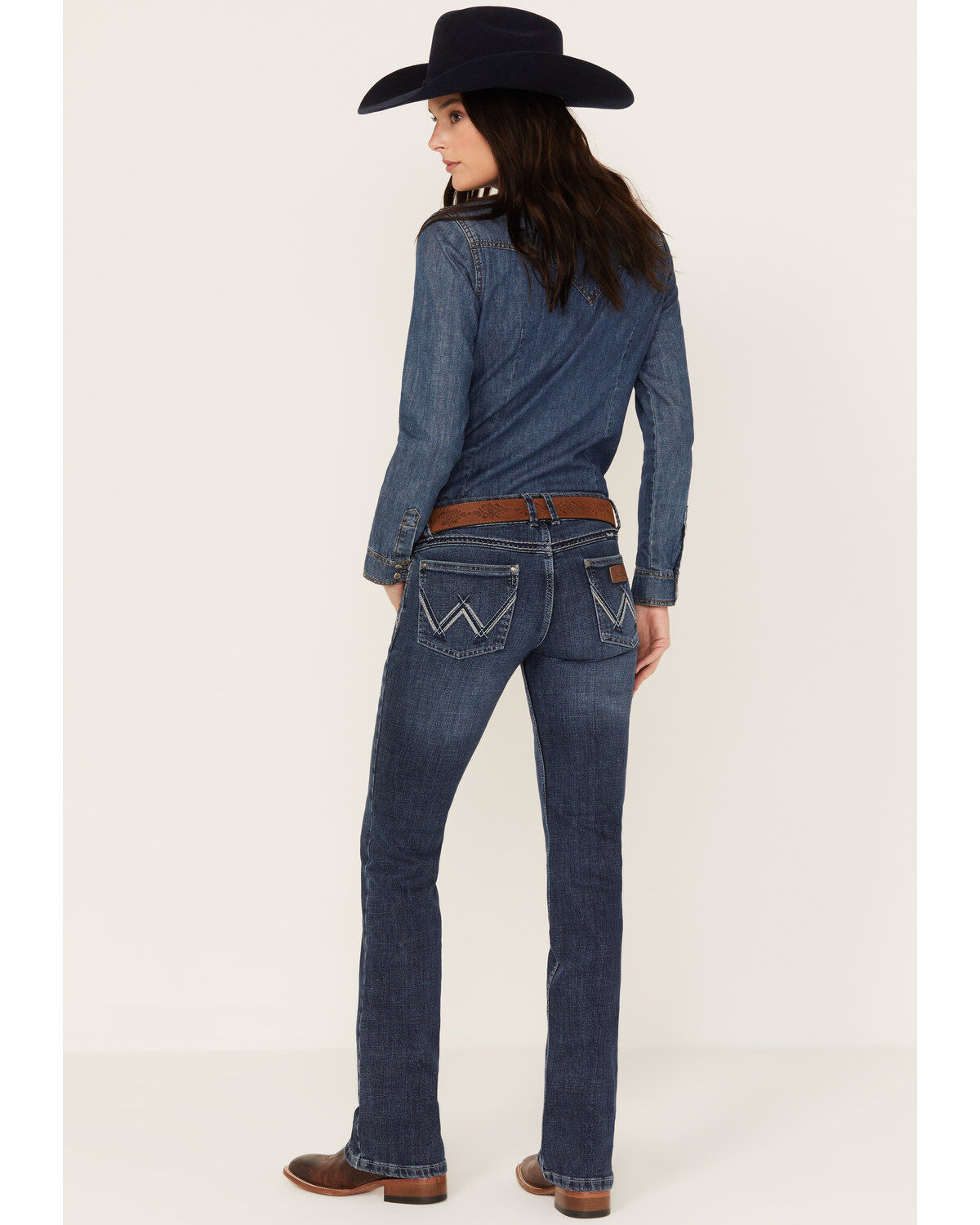 Wrangler Retro Women's Sadie Bootcut Medium Wash Low Rise Stretch Jeans