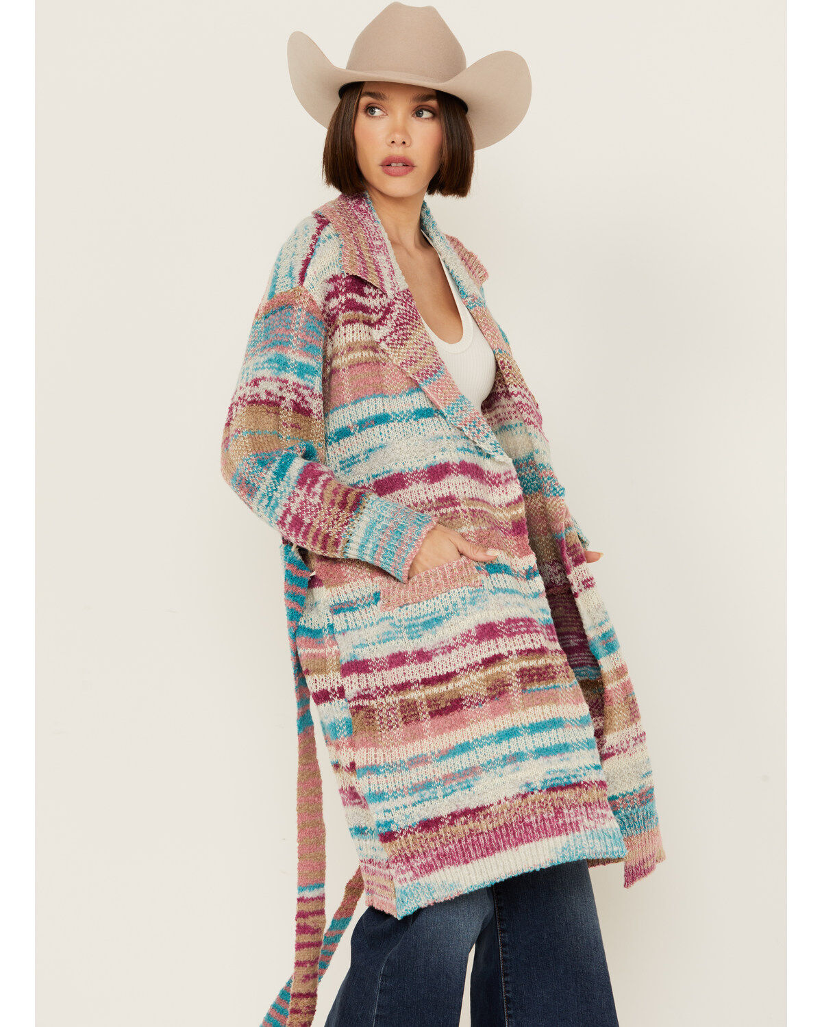 Room 34 Women's Color Block Cardigan