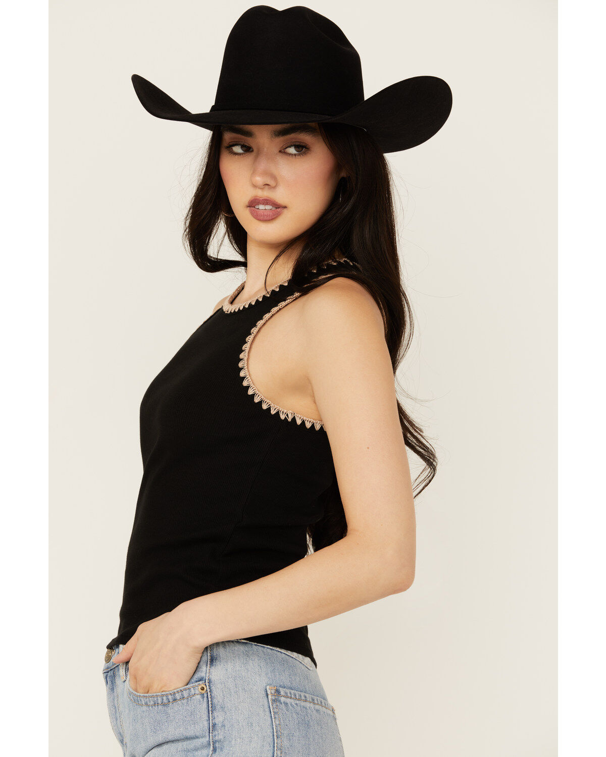 White Crow Women's Embroidered Trim Tank