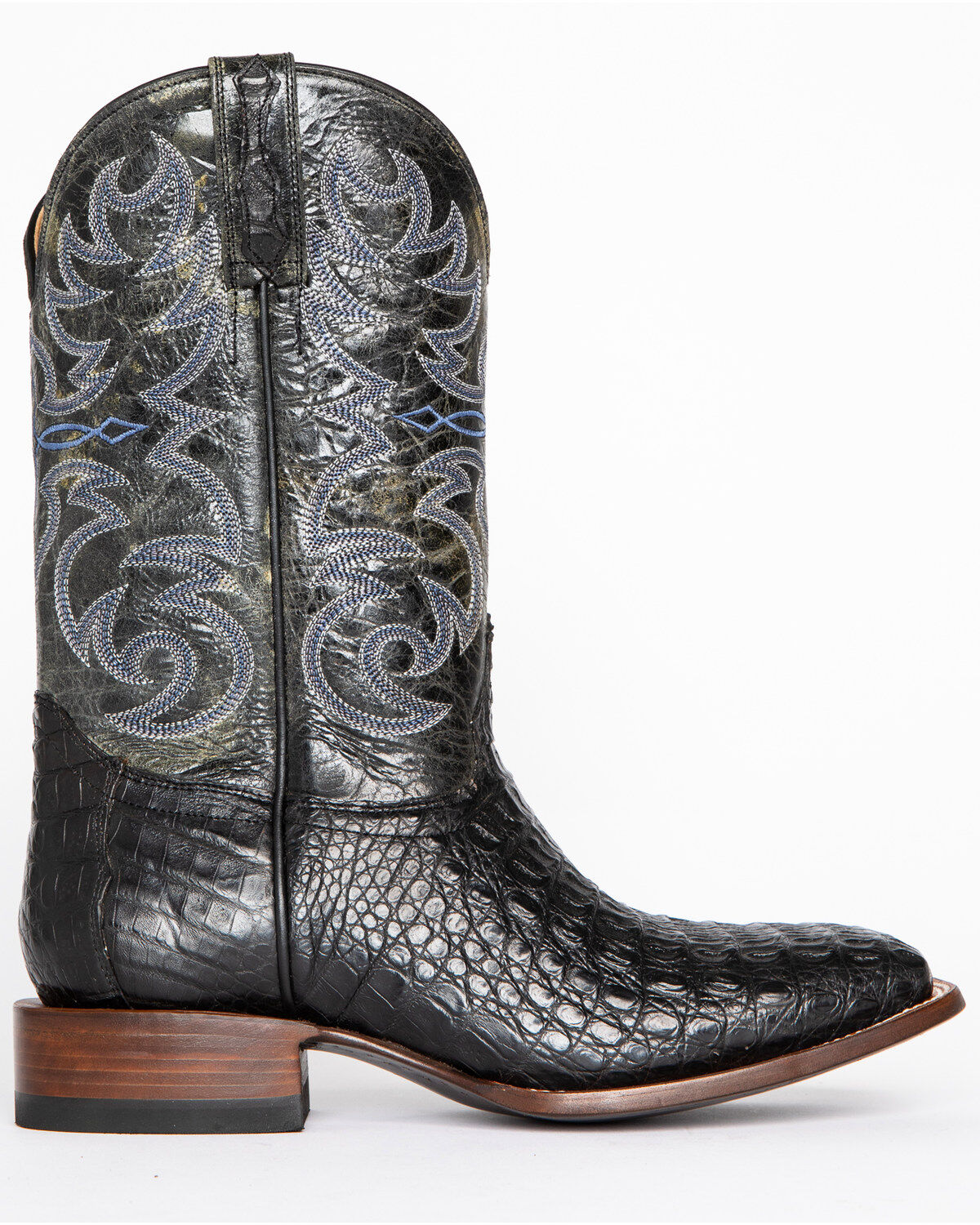 Cody James Men's Caiman Embroidered Exotic Boots - Broad Square Toe