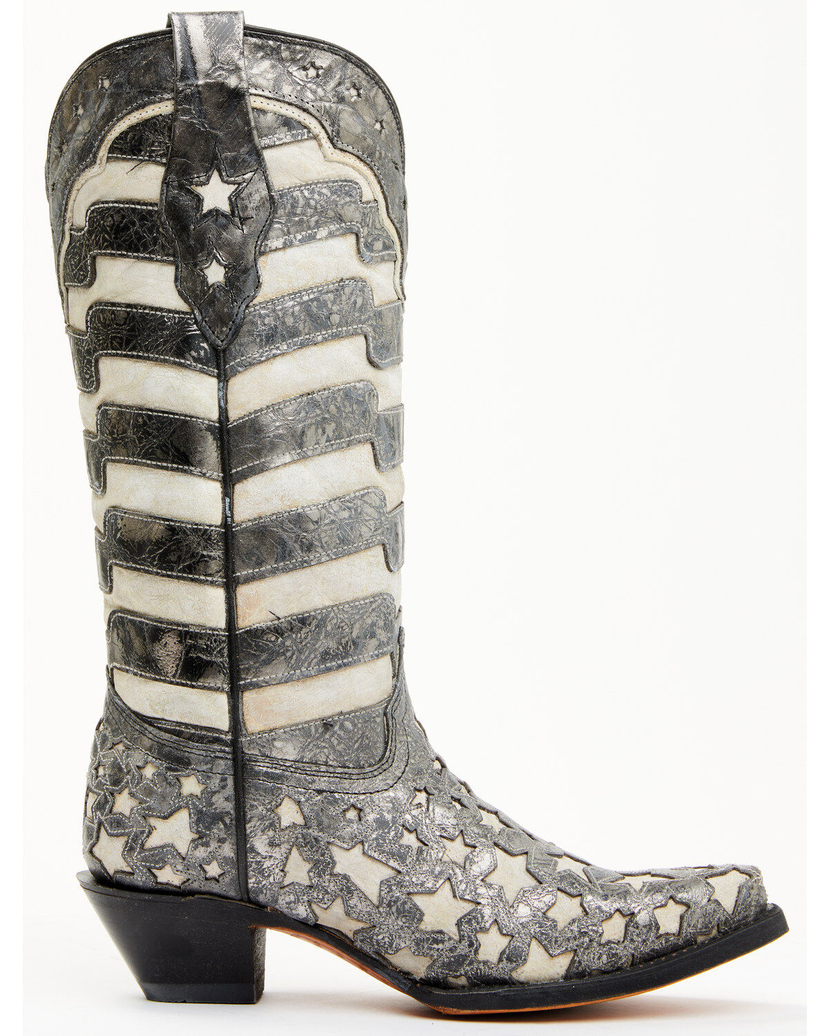 Corral Women's Stars and Stripes Blacklight Western Boots - Snip Toe