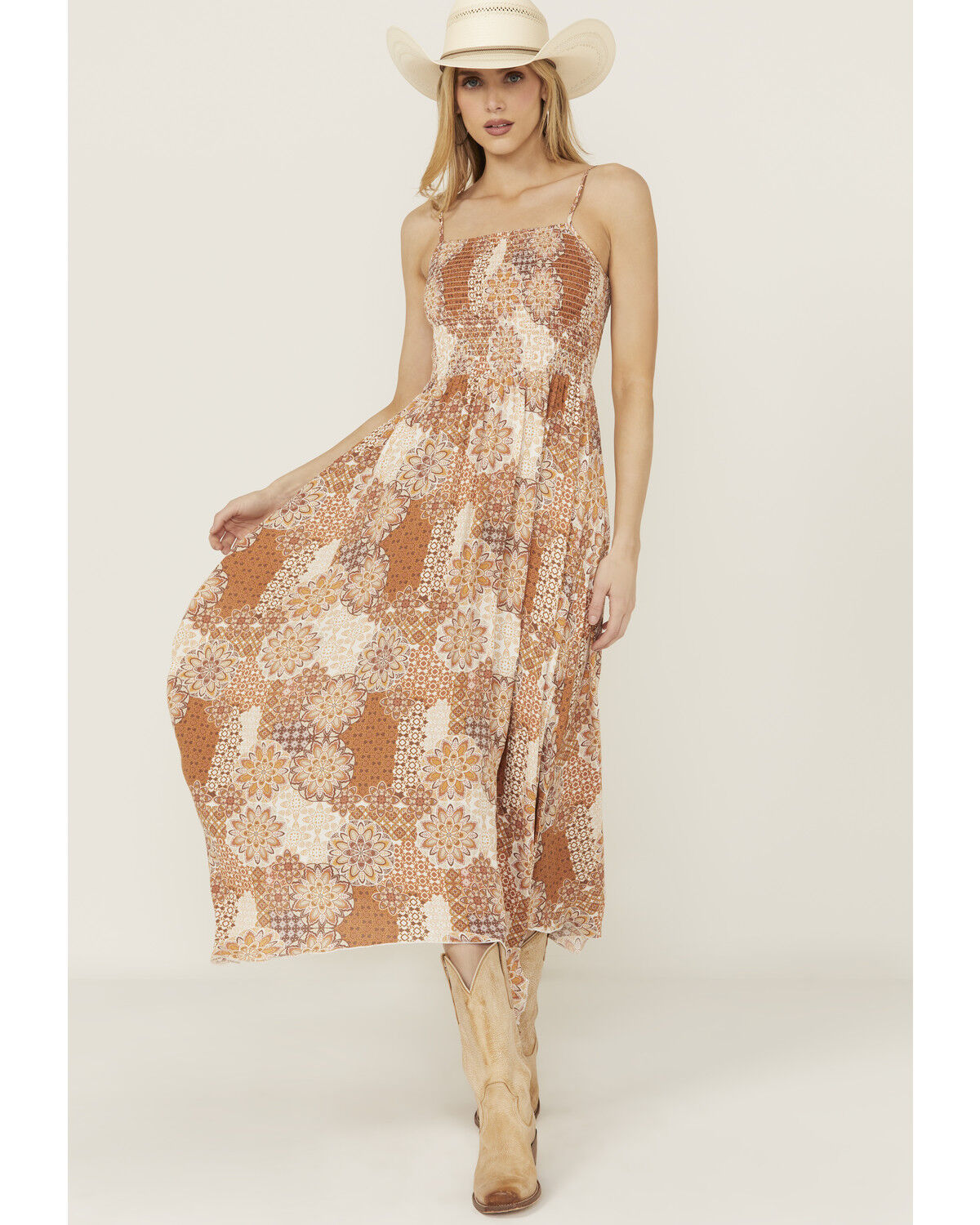 Wild Moss Women's Printed Midi Dress