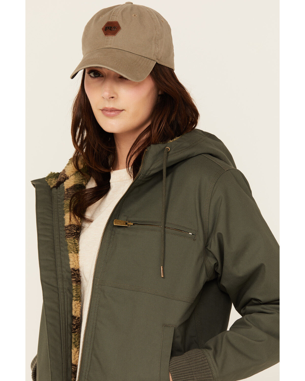 Lucky Brand Workwear Women's Chore Sherpa Lined Hooded Work Jacket