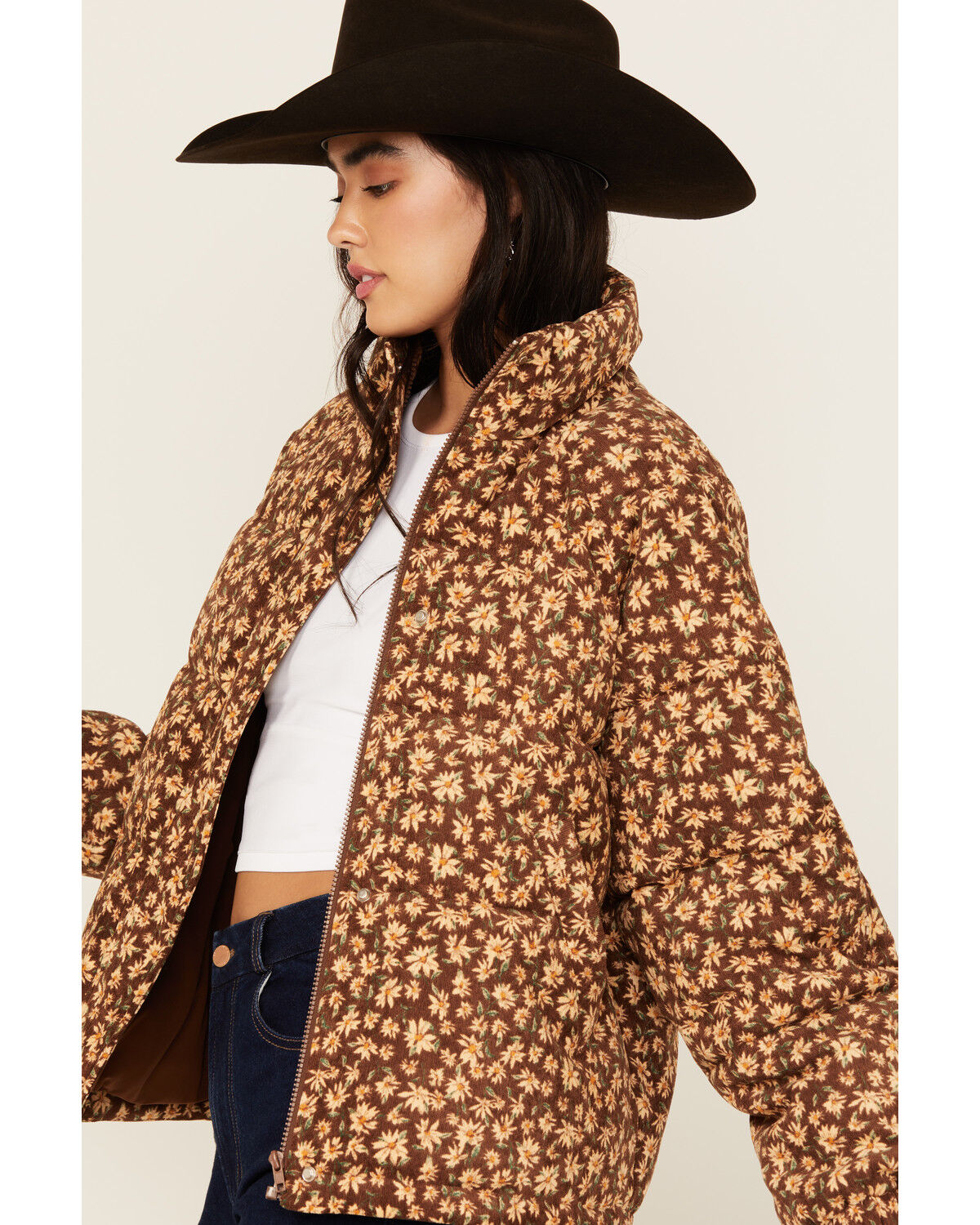 Sadie & Sage Women's Floral Puffer Jacket