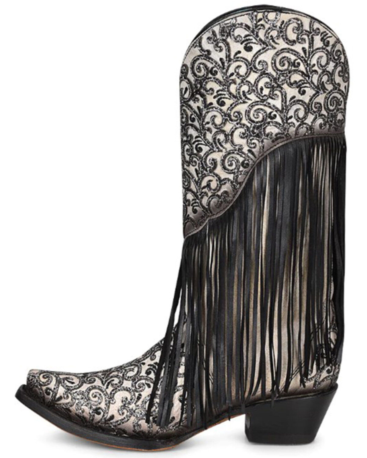 Corral Women's Glitter Fringe Western Boots - Snip Toe