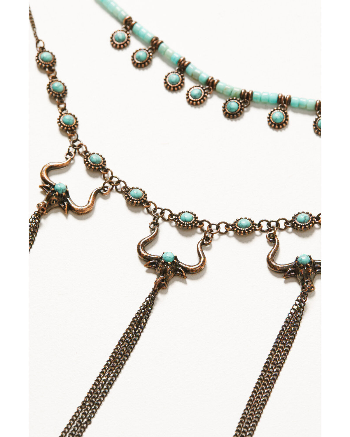 Shyanne Women's Mystic Skies Longhorn Tassel Necklace & Earrings Set - 2-Piece