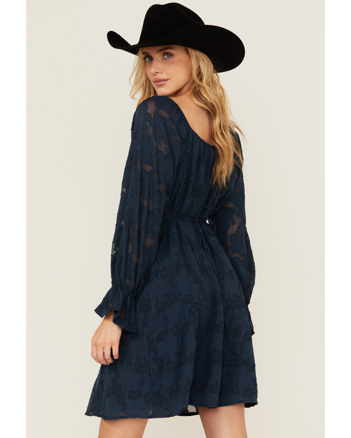 Shyanne Women's Floral Print Long Sleeve Button-Down Mini Dress