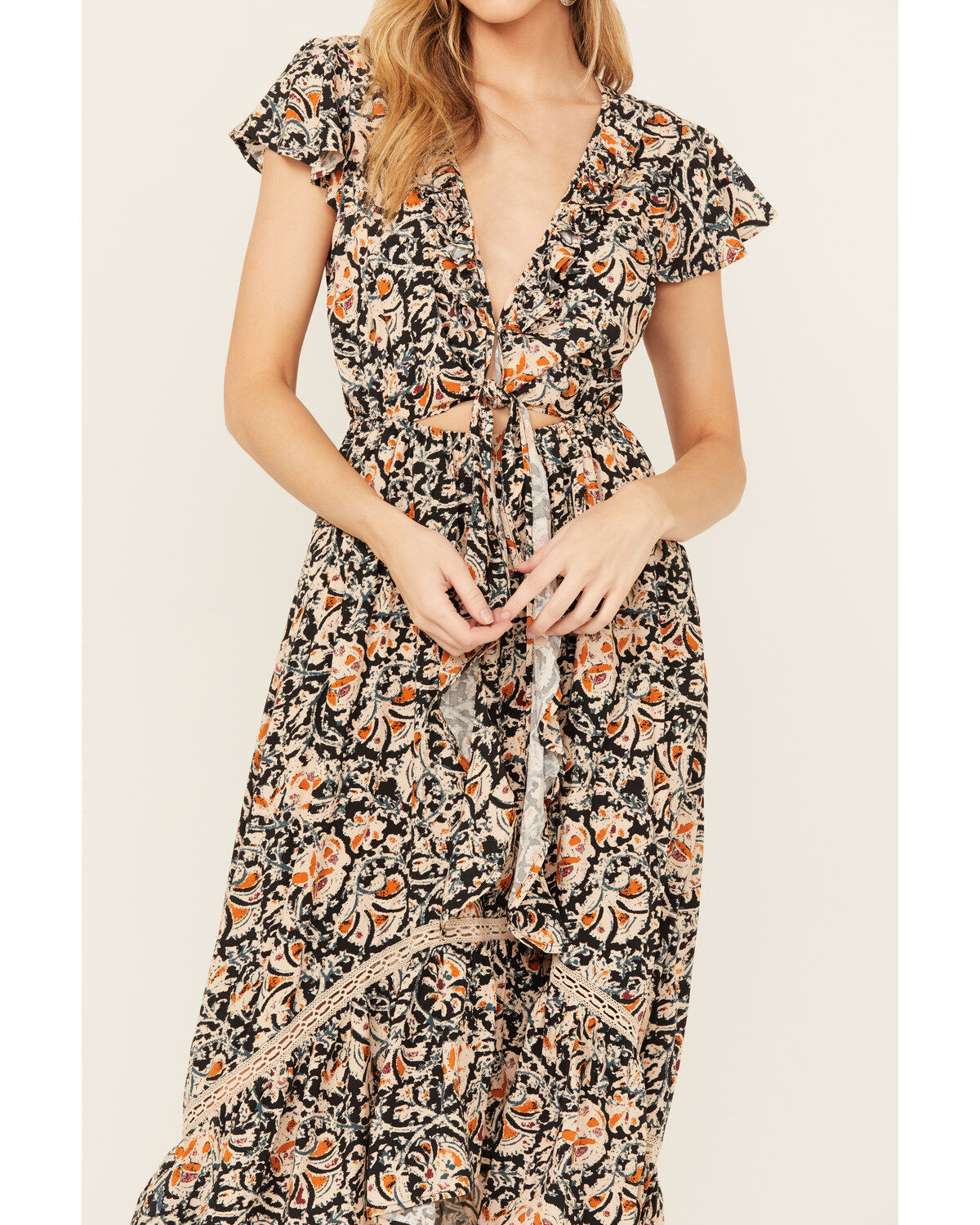 Beyond The Radar Women's Floral Print High-Low Dress