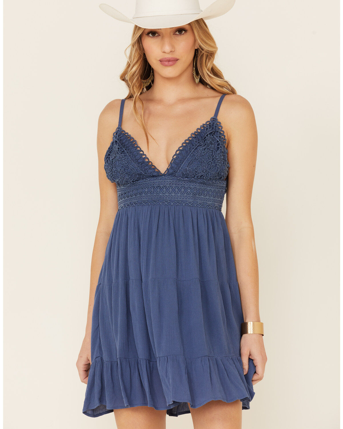 Tempted Women's Crochet Top Mini Dress