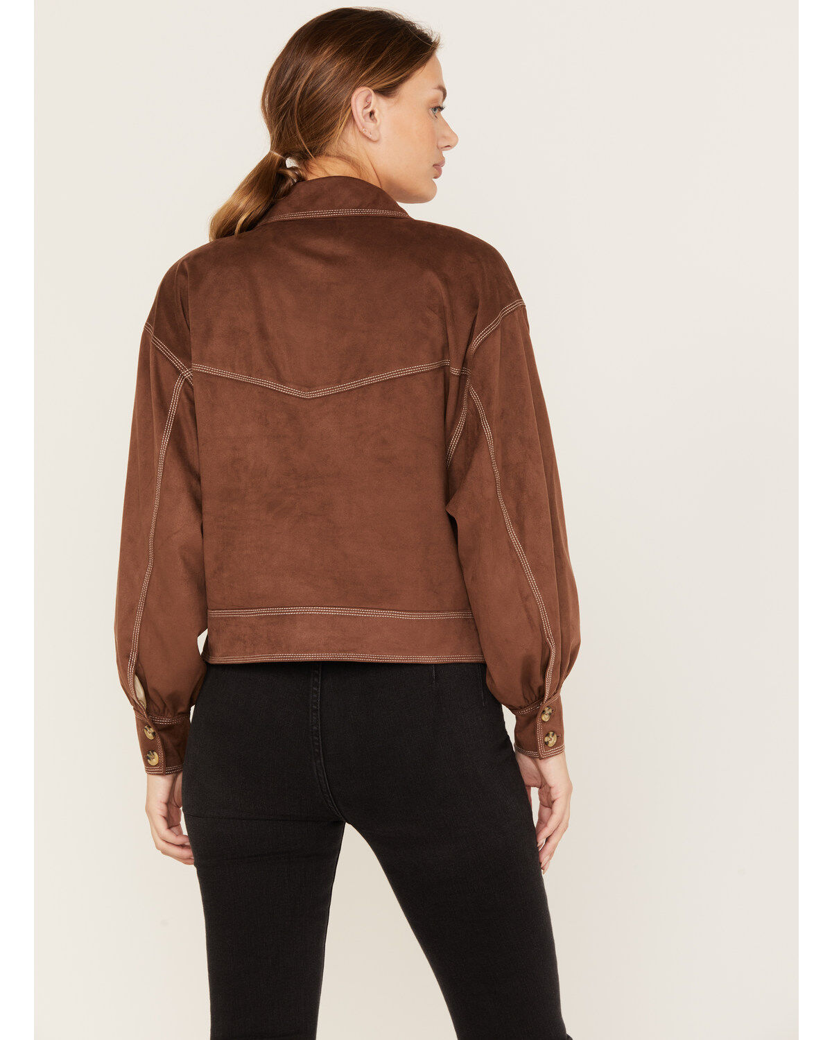 Shyanne Women's Faux Suede Trucker Jacket