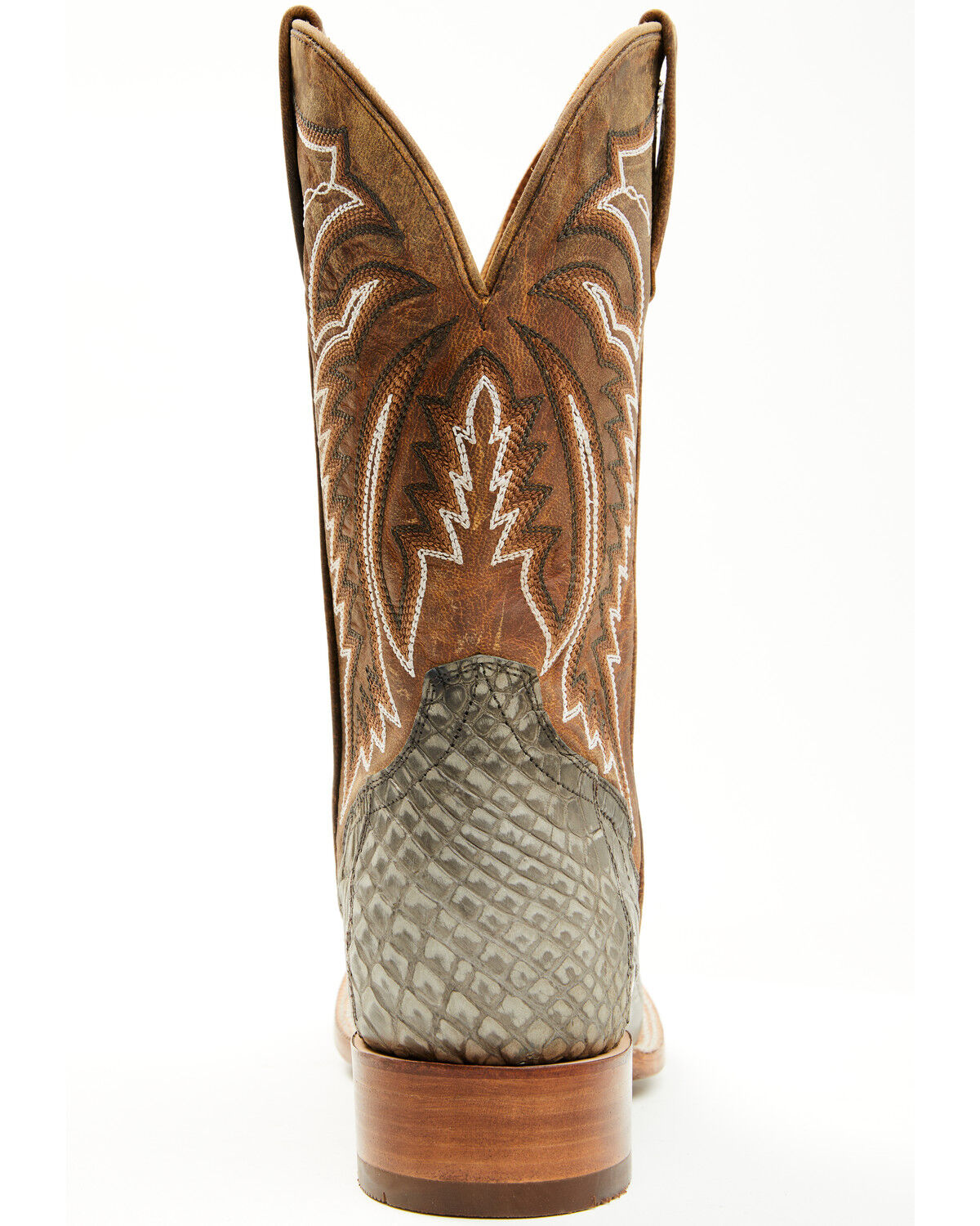 El Dorado Men's Exotic American Alligator Western Boots - Broad Square Toe