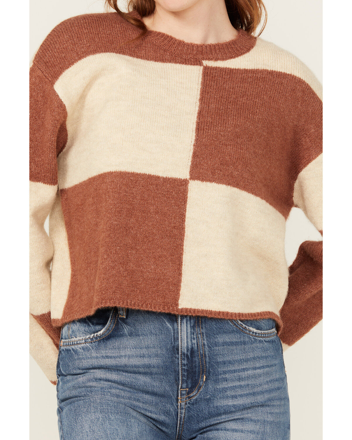 White Crow Women's Checkerboard Sweater