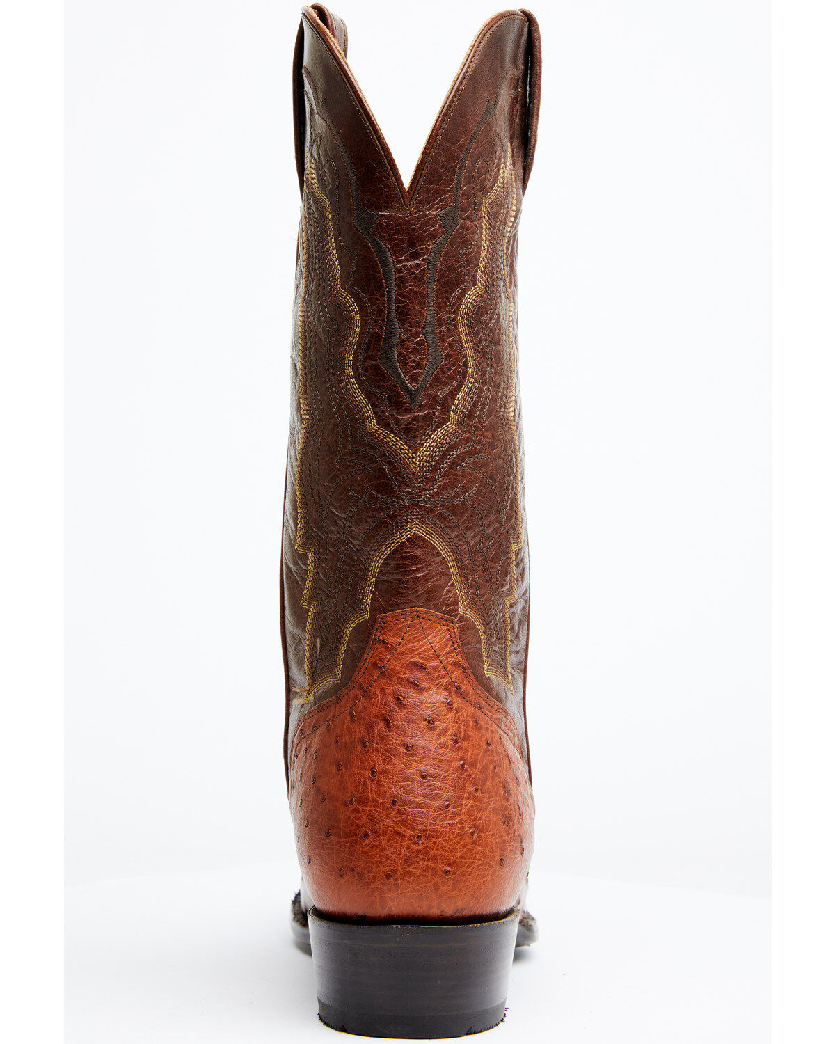 El Dorado Men's Exotic Full-Quill Ostrich Skin Western Boots - Round Toe