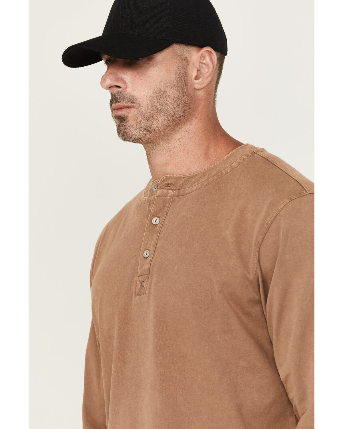 Thorogood Men's Heavyweight Vintage Wash Long Sleeve Henley Shirt