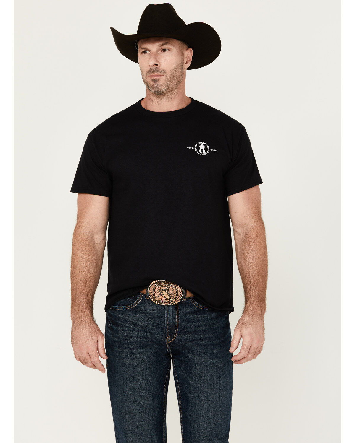Cowboy Up Men's Step Aside Short Sleeve Graphic T-Shirt