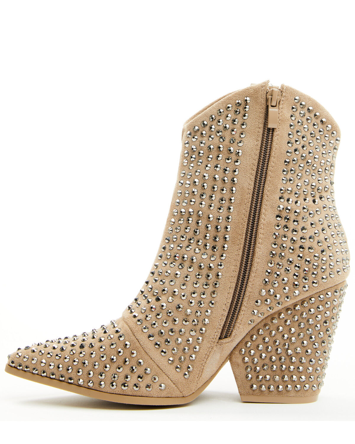 Very G Women's Swagger Rhinestone Booties - Snip Toe