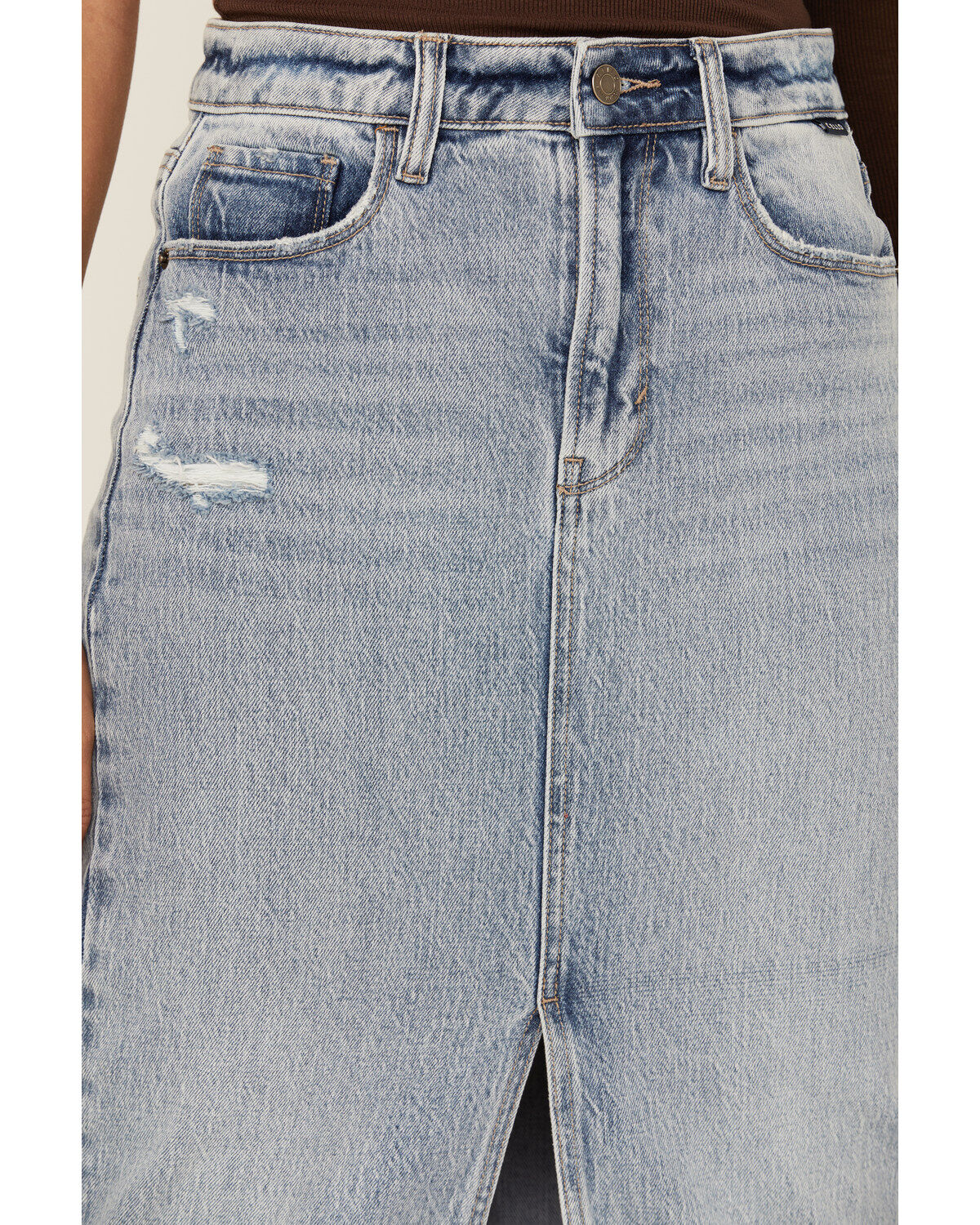 Cello Women's Medium Wash Midi Skirt