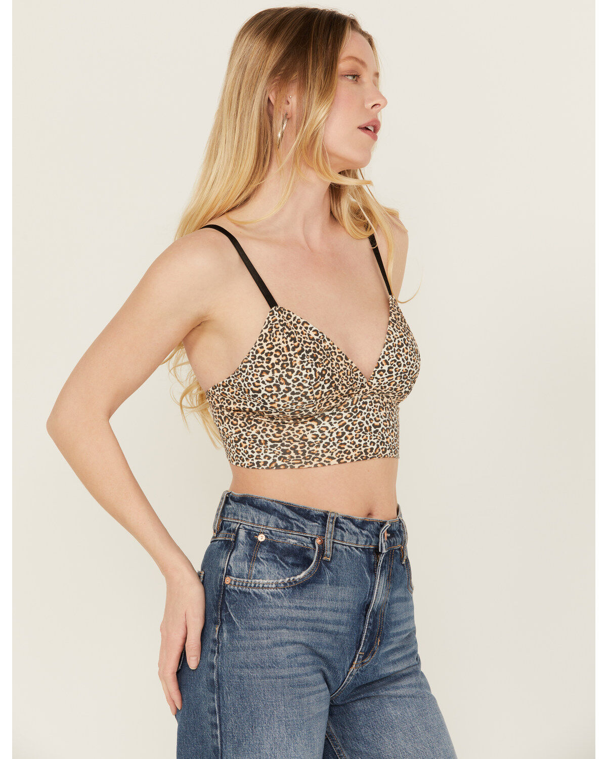Discreture Women's Longline Leopard Bralette