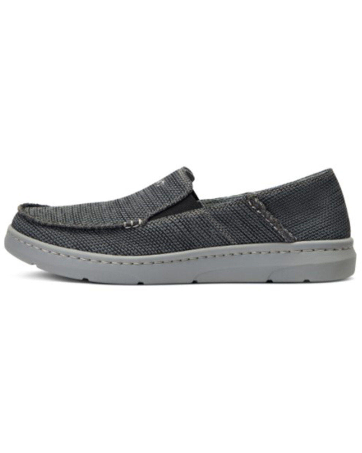 Ariat Men's Heather Brown Charcoal 360 Canvas Slip-On Casual Shoe - Moc Toe