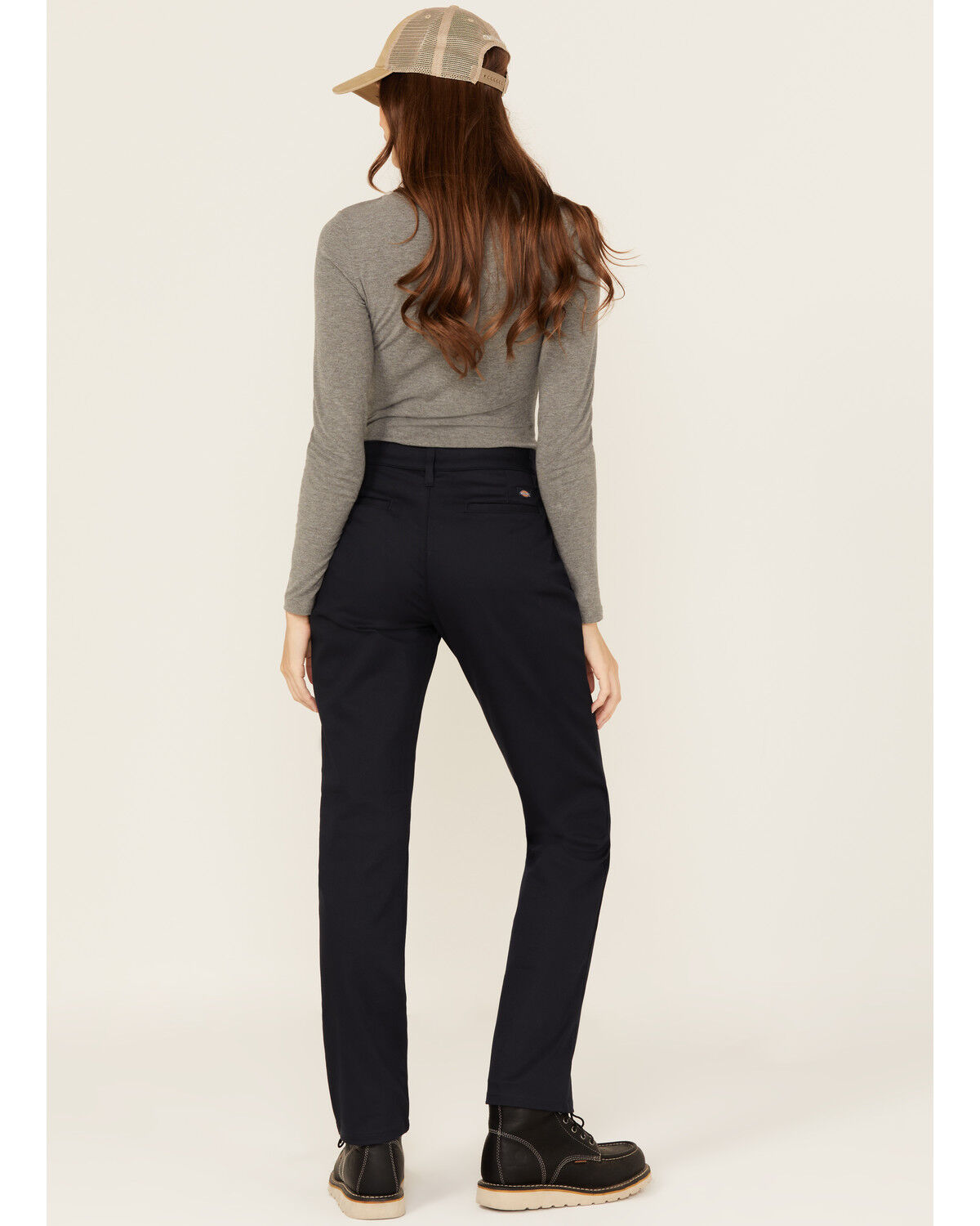 Dickies Women's Mid Rise Straight Stretch Twill Work Pants