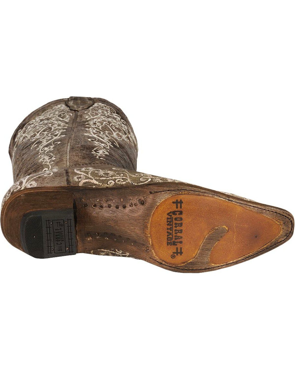 Corral Women's Crater with Bone Embroidery Western Boots - Snip Toe