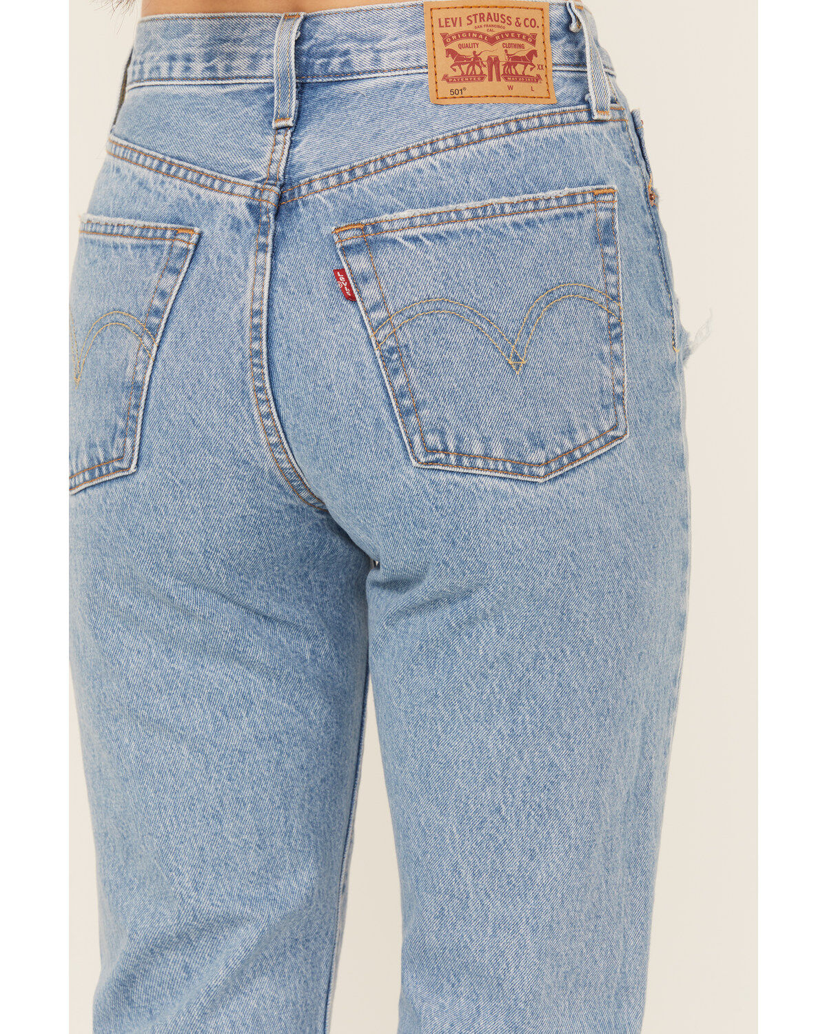 Levi's Women's 501® Original Lane Change Light Wash High Rise Straight Denim Jeans