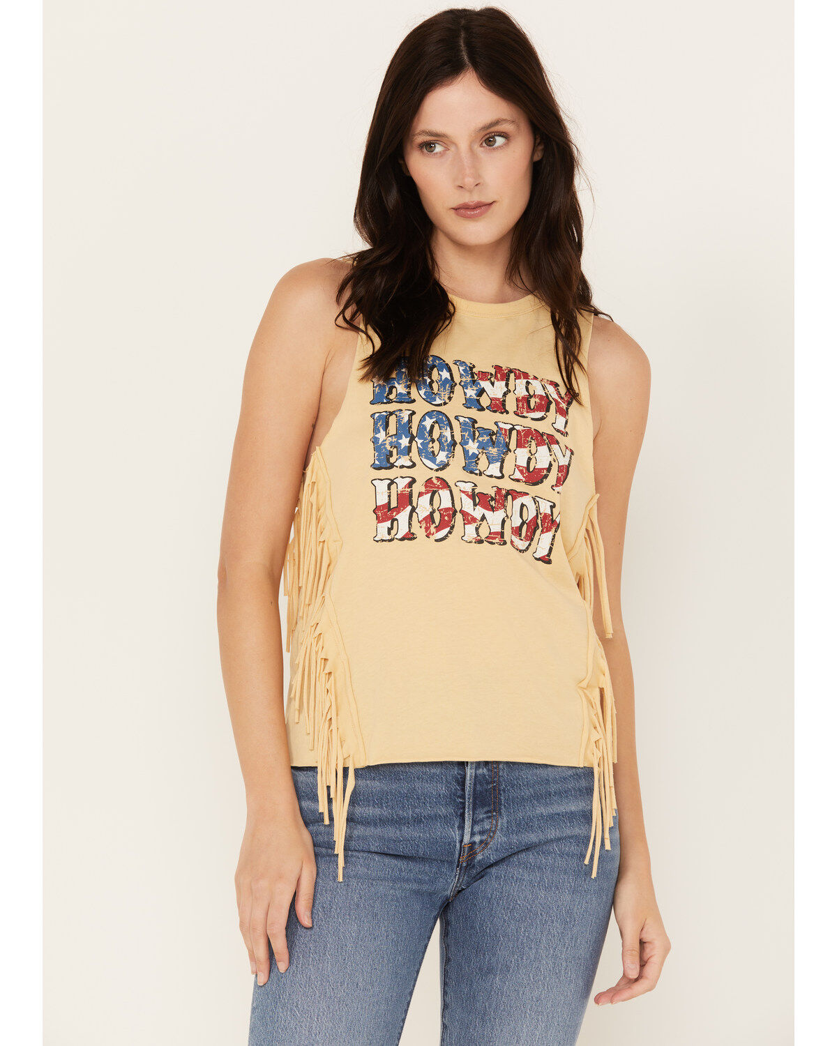 Rock & Roll Denim Women's Howdy Fringe Graphic Tank