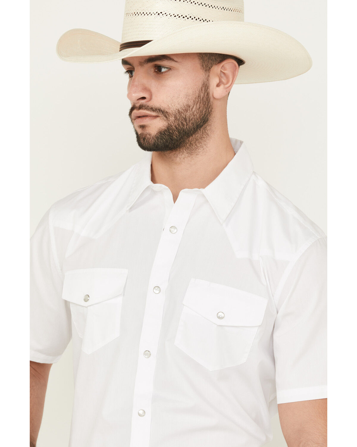 Gibson Men's Solid Short Sleeve Pearl Snap Western Shirt