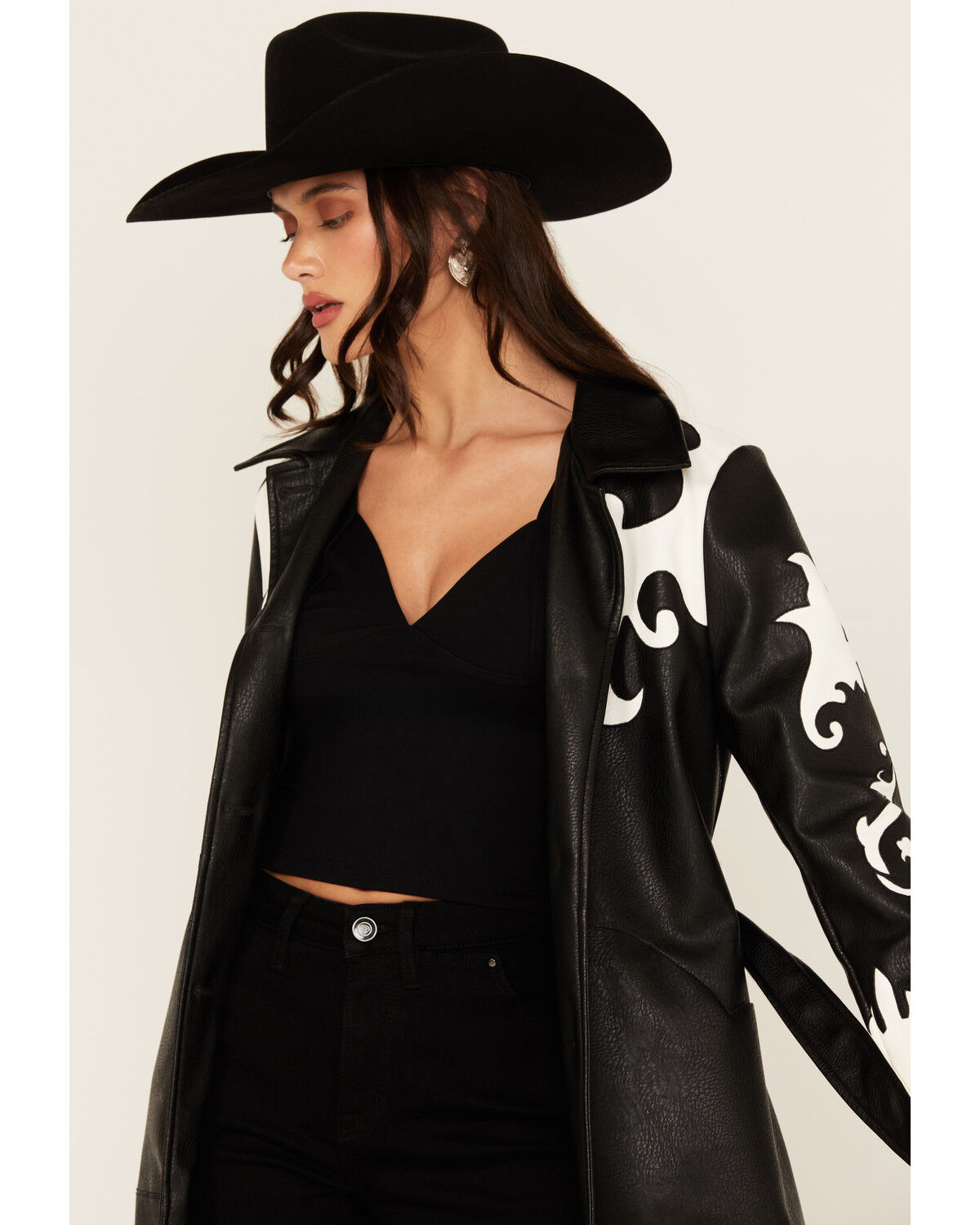 Azalea Wang Women's Robot Cowgirl Button-Down Trench Coat