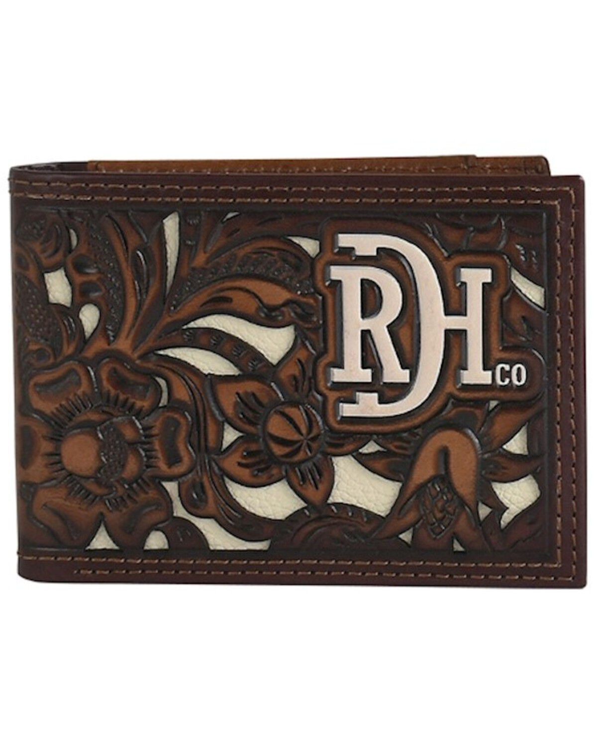 Red Dirt Hat Men's Tooled Inlay Bifold Wallet