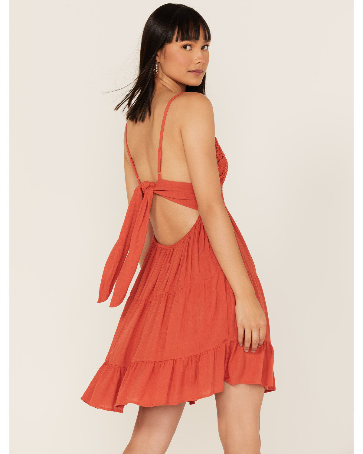 Tempted Women's Crochet Top Sleeveless Mini Dress