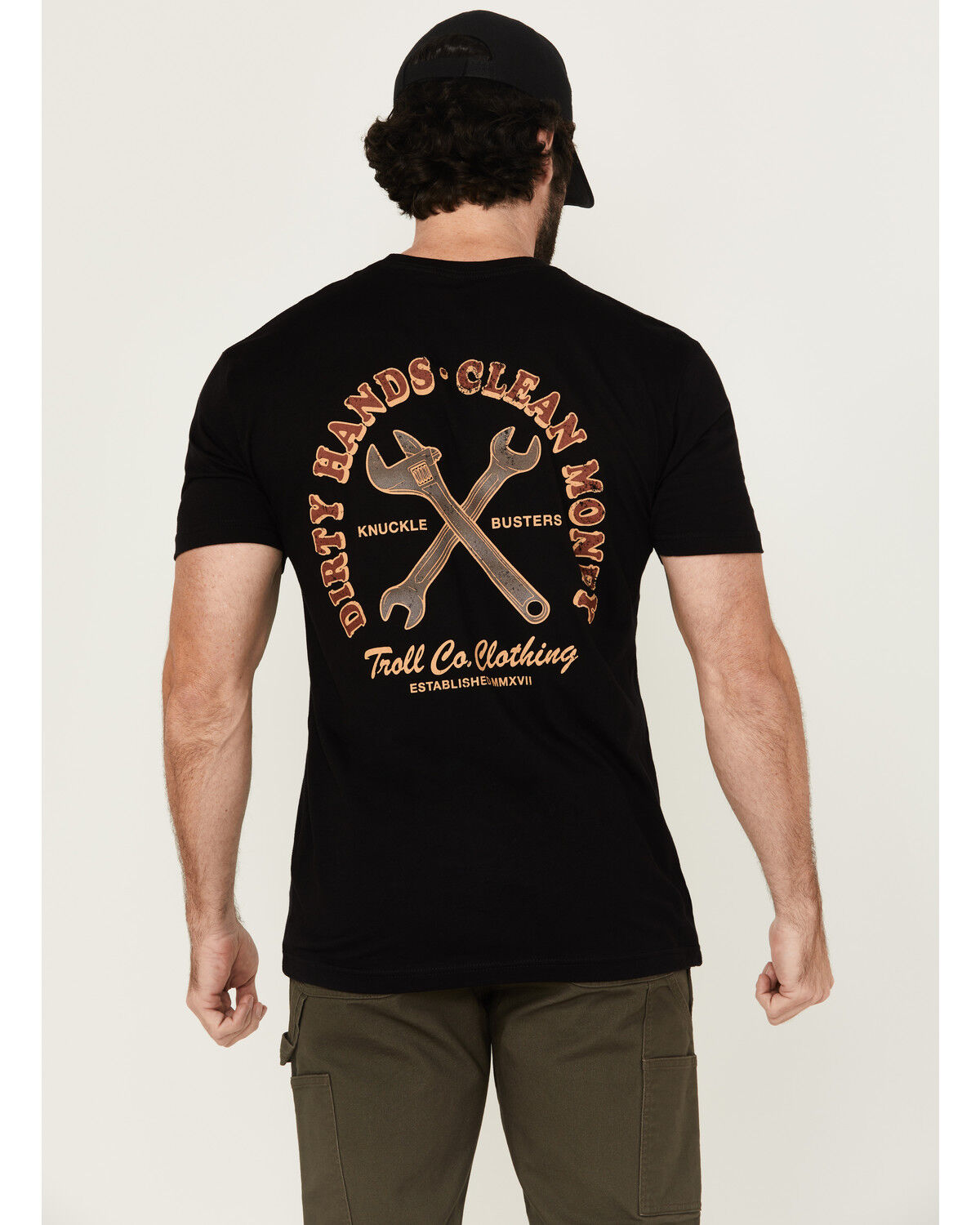 Troll Co Men's Retro Knuckle Buster Short Sleeve Graphic T-Shirt