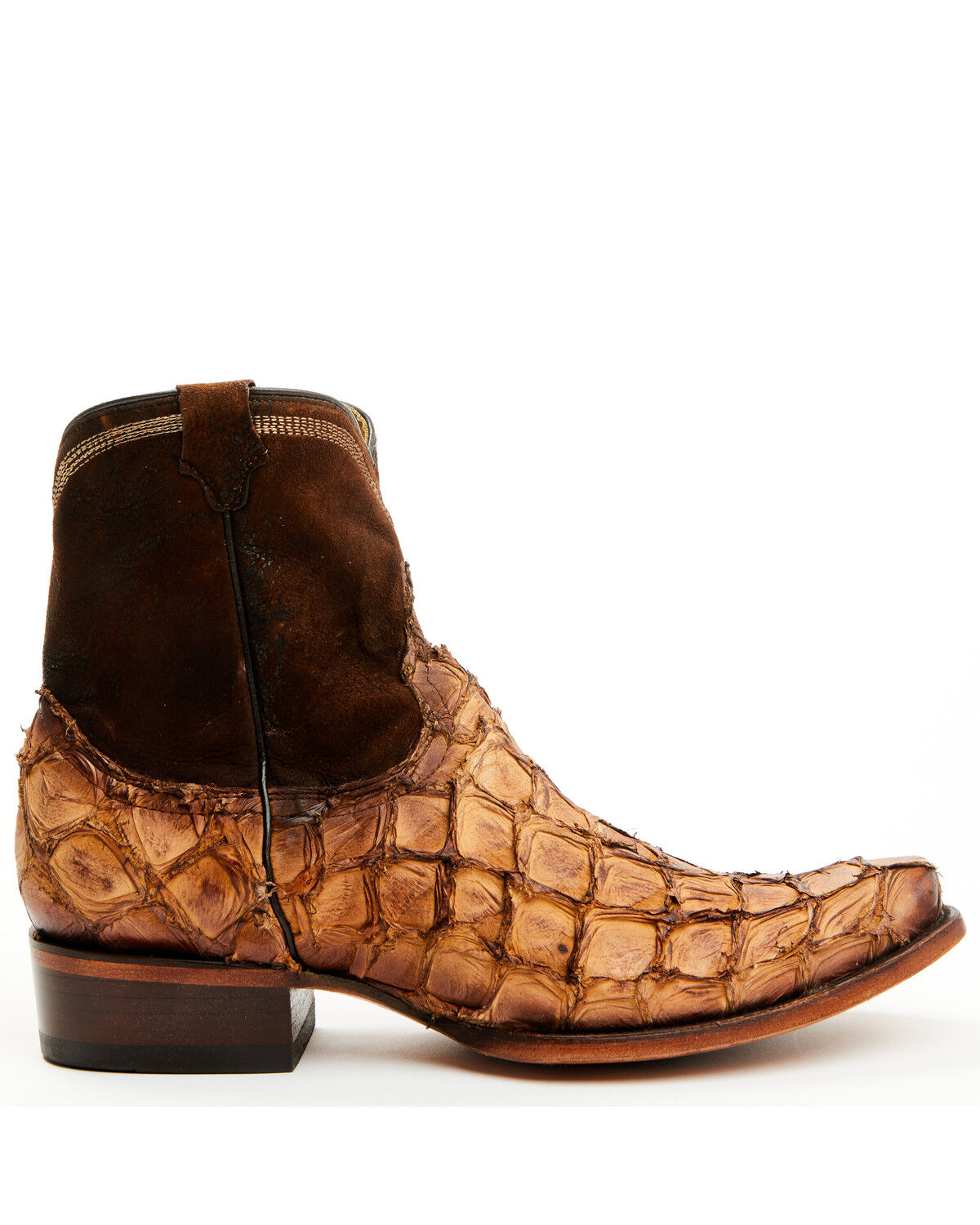 Corral Men's Exotic Pirarucu Western Ankle Boots - Snip Toe