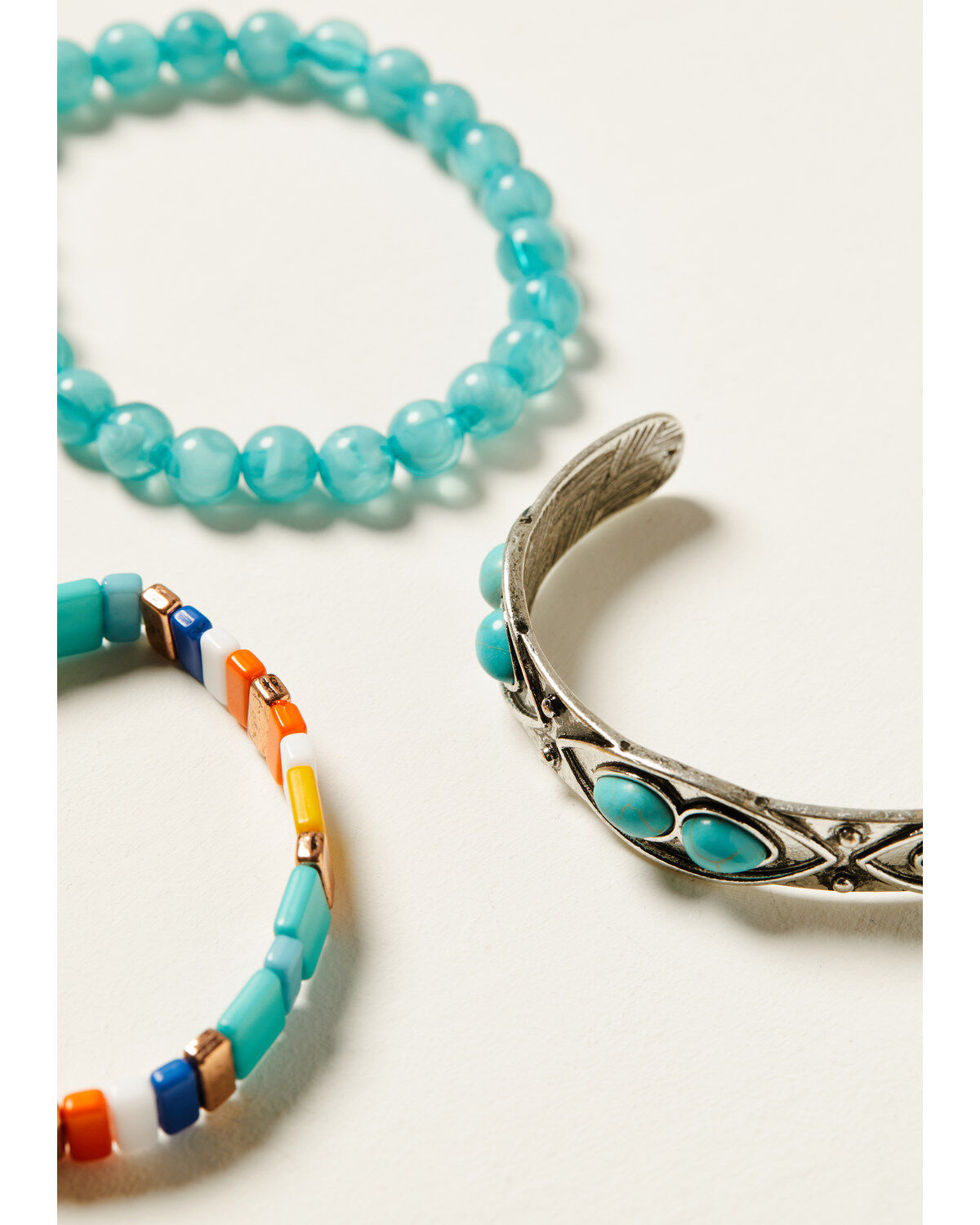 Shyanne Women's Turquoise & Silver 3-piece Bracelet Set