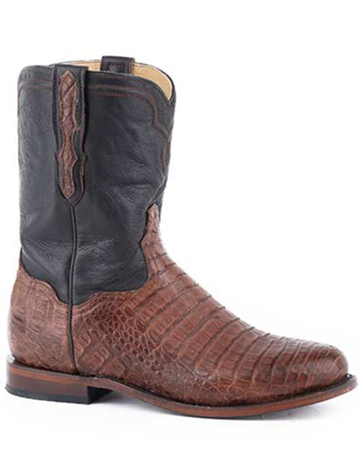 Stetson Men's Puncher Exotic Caiman Western Boots - Round Toe