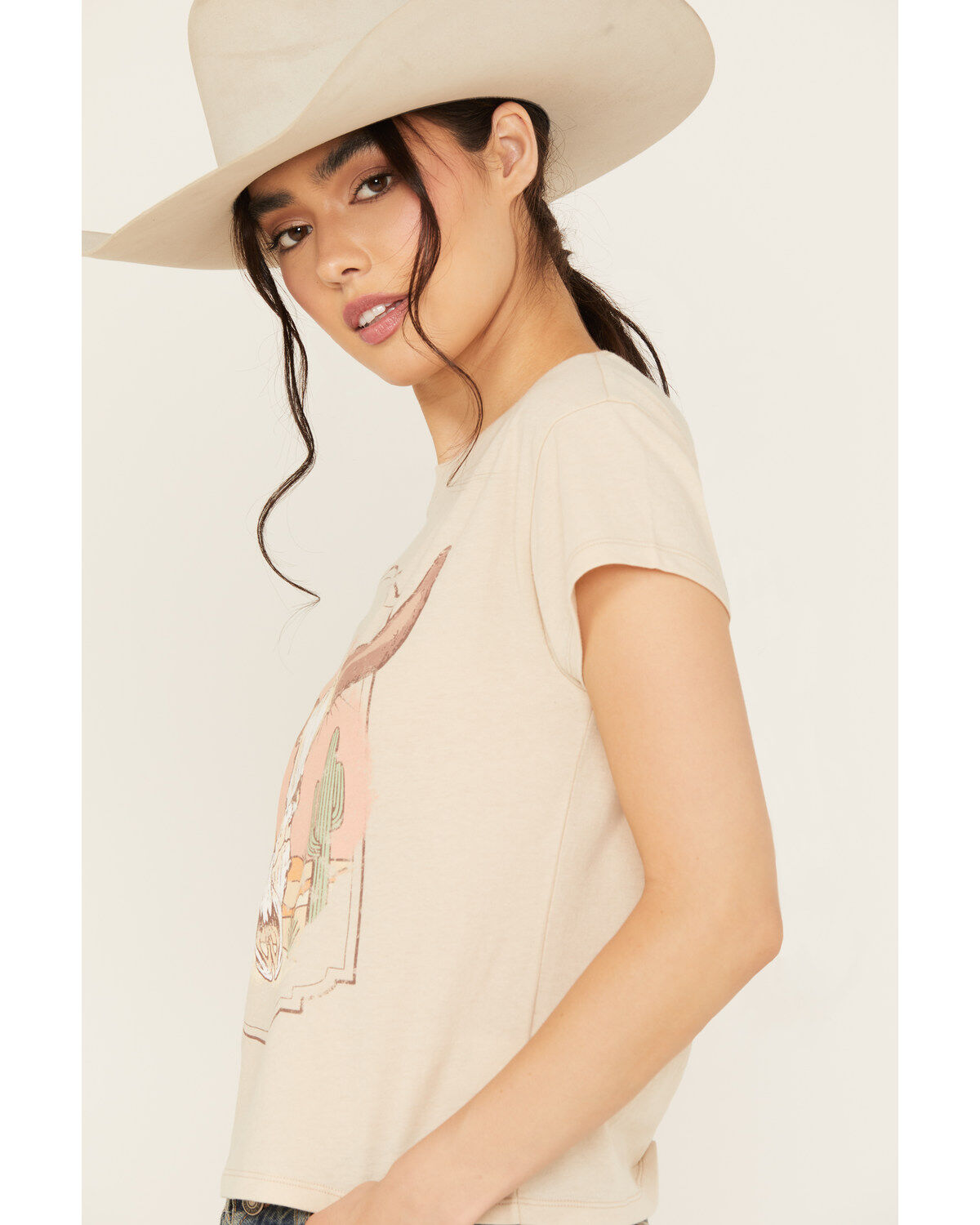 White Crow Women's Desert Steer Head Graphic Tee
