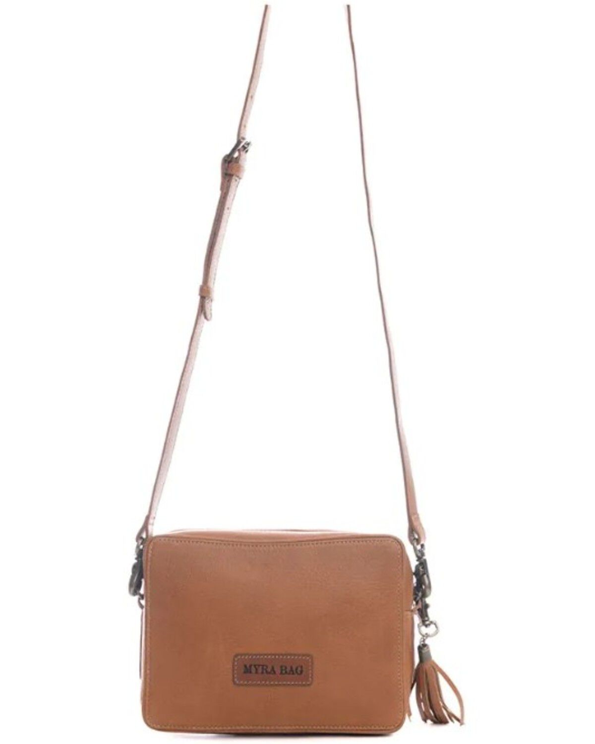 Myra Bag Women's Age Of The Steer Hand Tooled Crossbody Bag