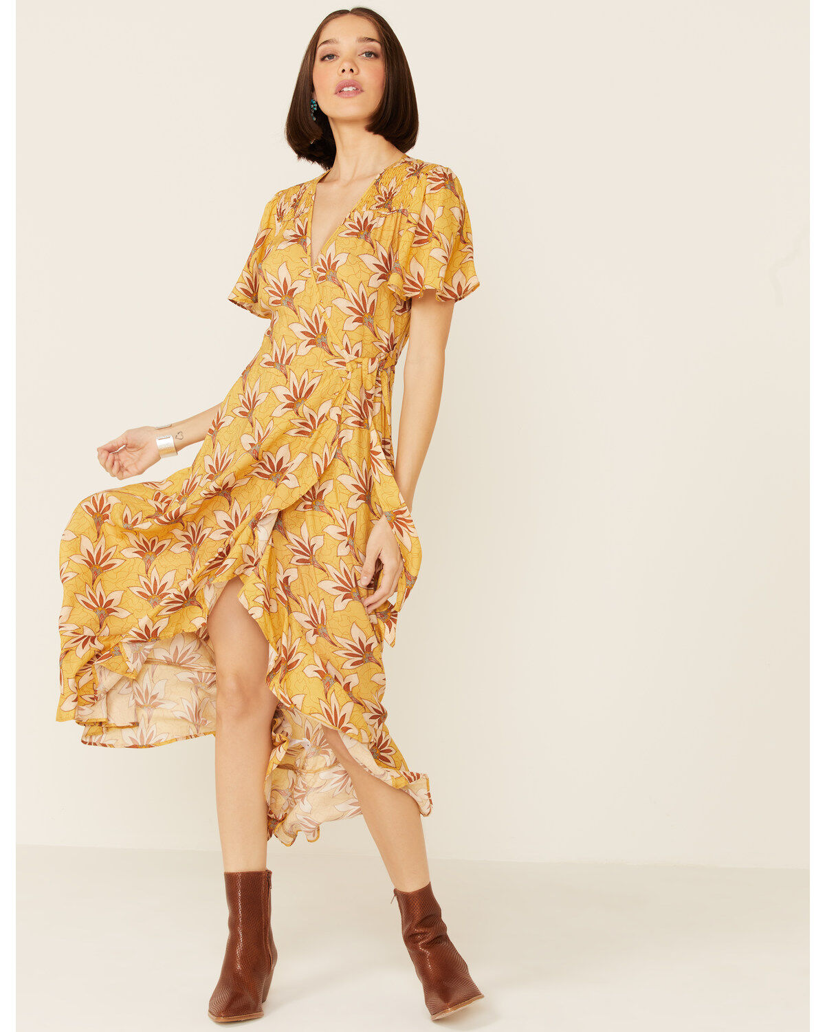 Band Of The Free Women's Floral Amelie Midi Dress