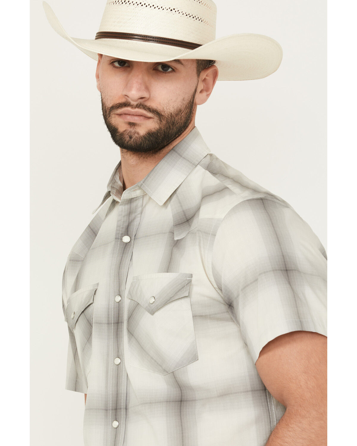 Pendleton Men's Frontier Plaid Print Short Sleeve Snap Western Shirt