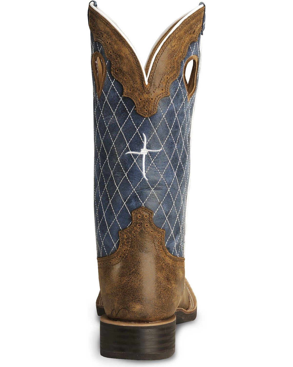 Twisted X Men's Distressed Ruff Stock Western Boots - Broad Square Toe