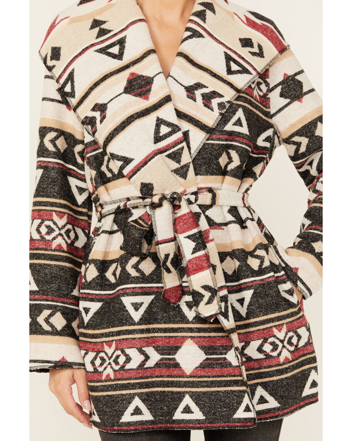 Cripple Creek Women's Southwestern Wrap Hooded Cardigan