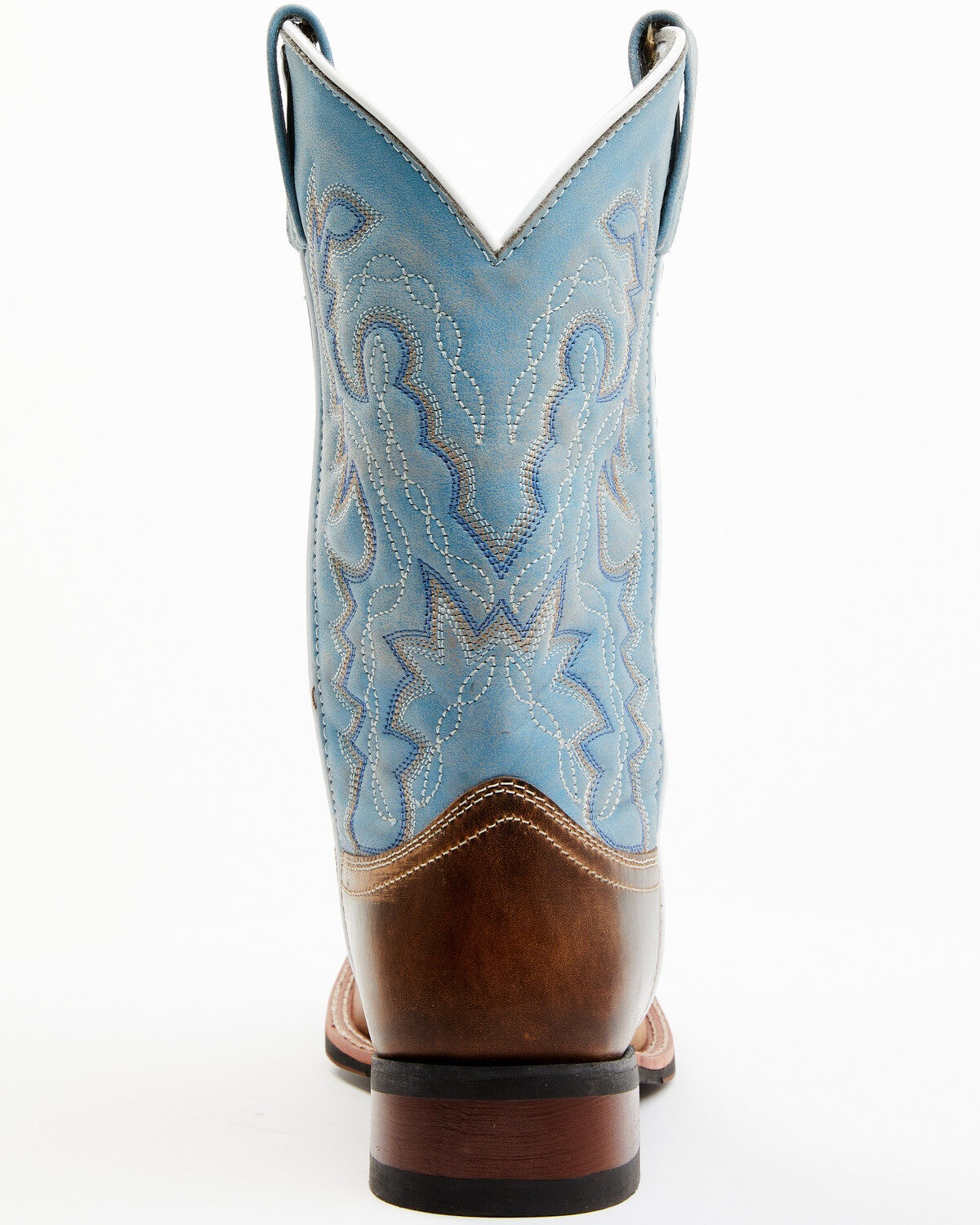 Laredo Women's Darla Embroidered Burnished Leather Western Performance Boots - Broad Square Toe