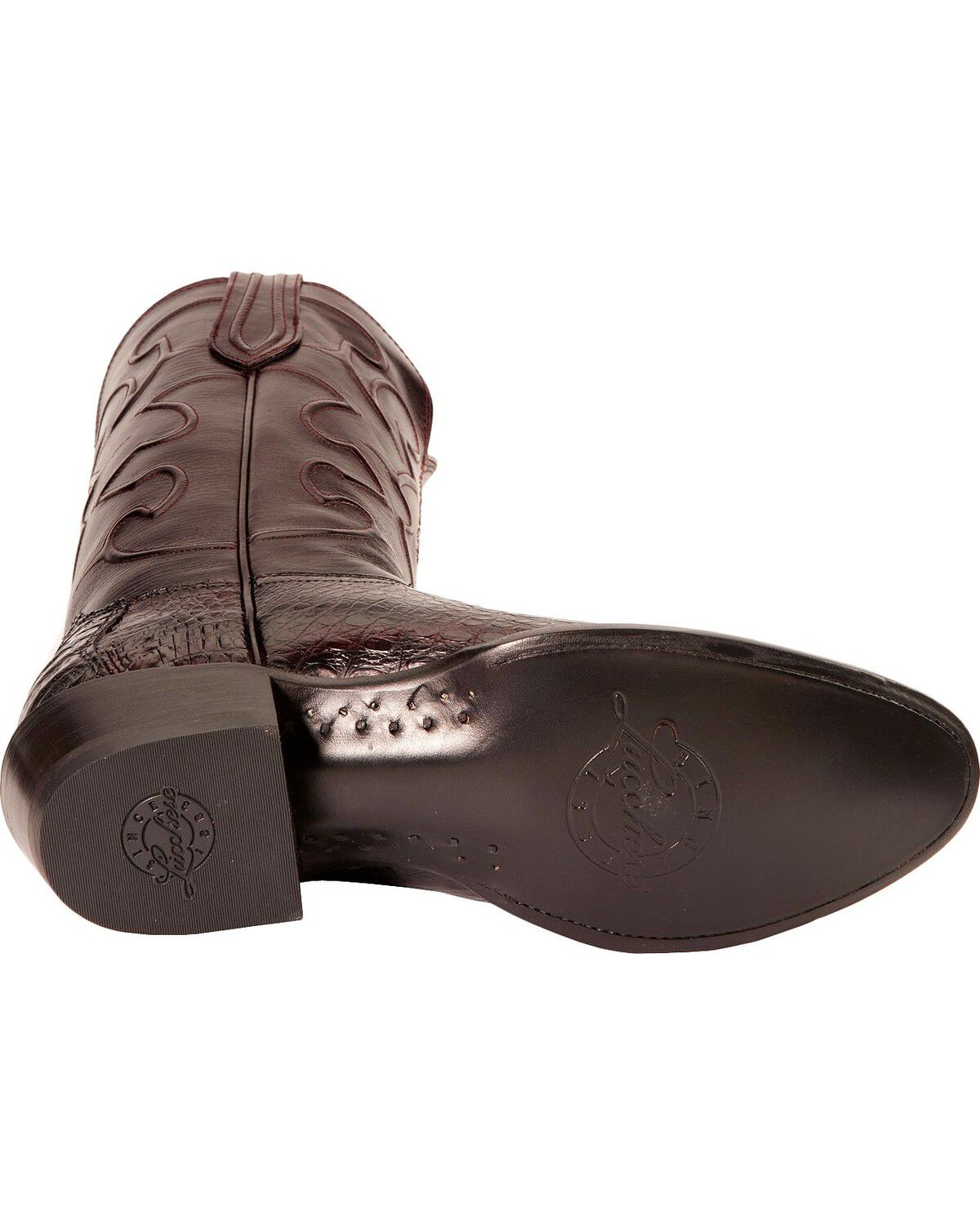 Lucchese Men's Charles Crocodile Belly Cowboy Boots - Round Toe