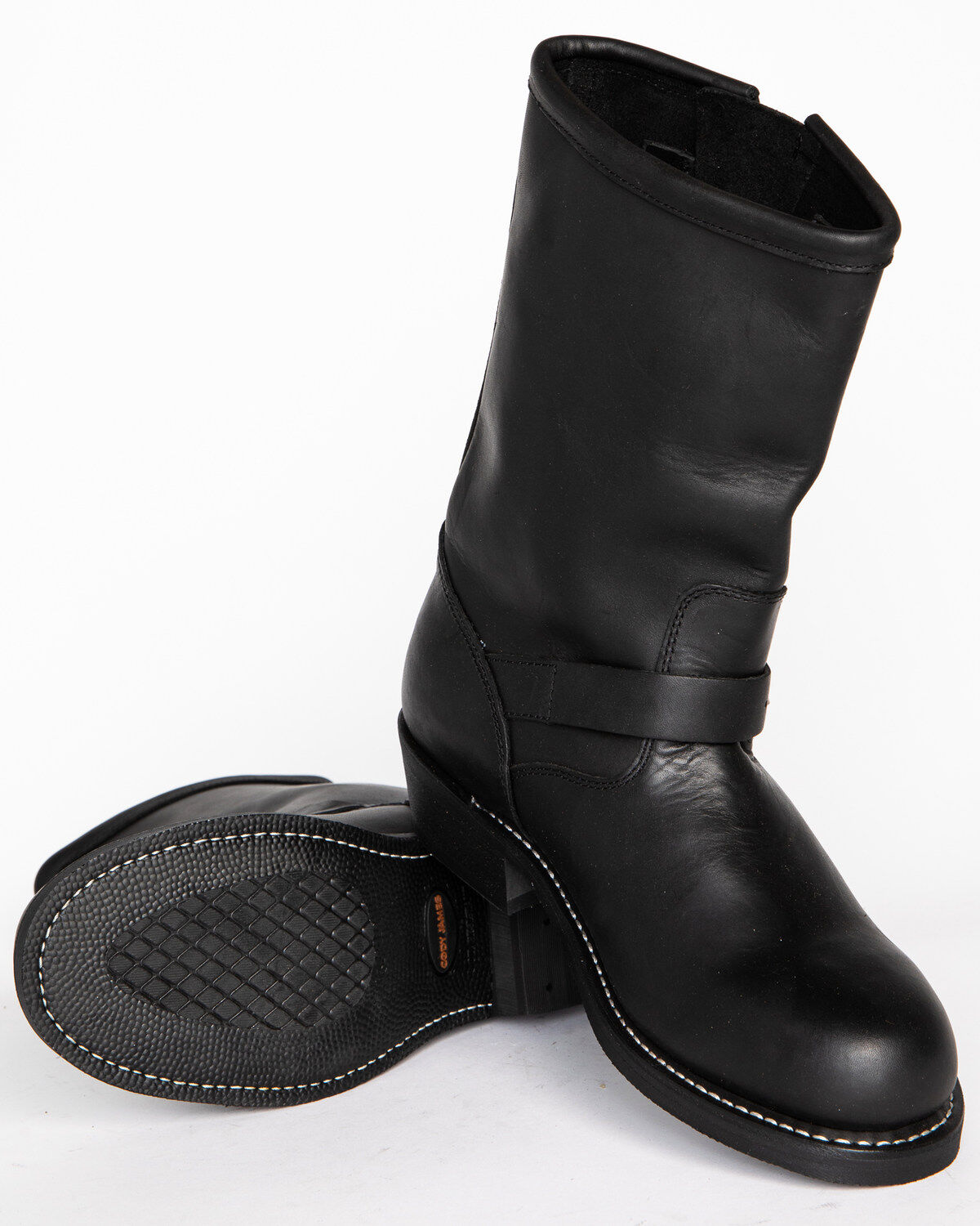 Brothers and Sons Men's Engineer Motorcycle Boots - Round Toe