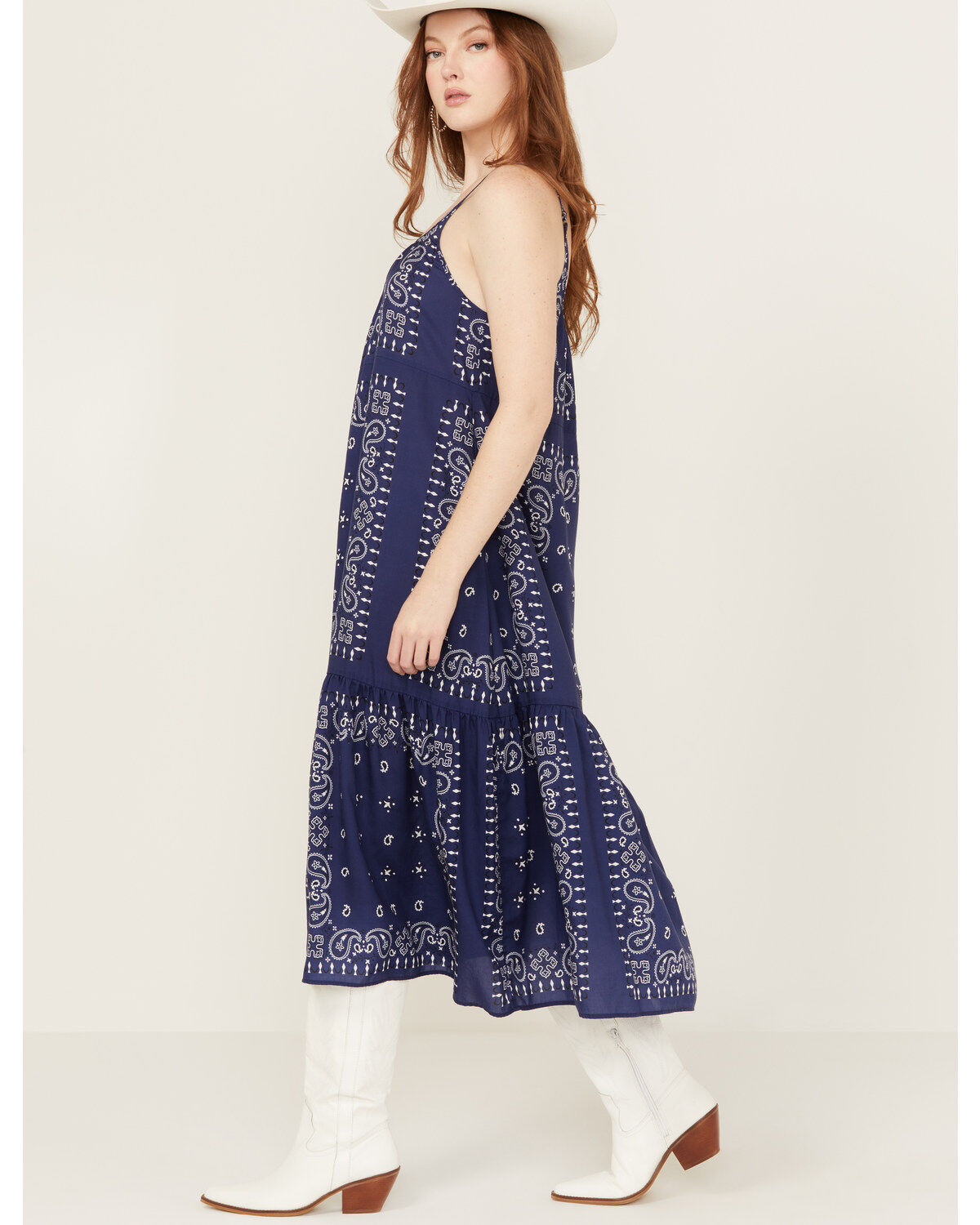 Beyond The Radar Women's Bandana Print Midi Dress