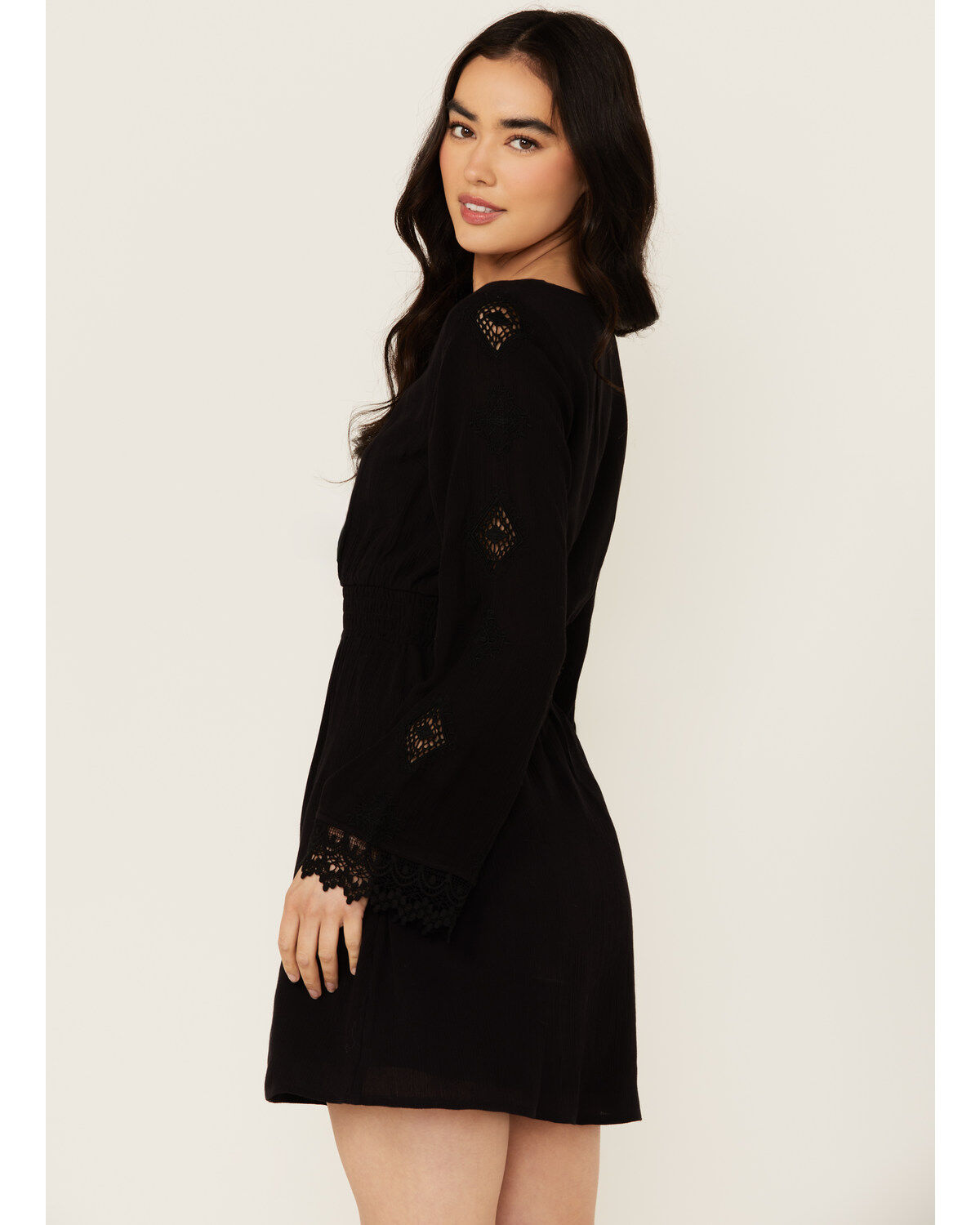 Idyllwind Women's Scotts Lace Long Sleeve Mini Dress