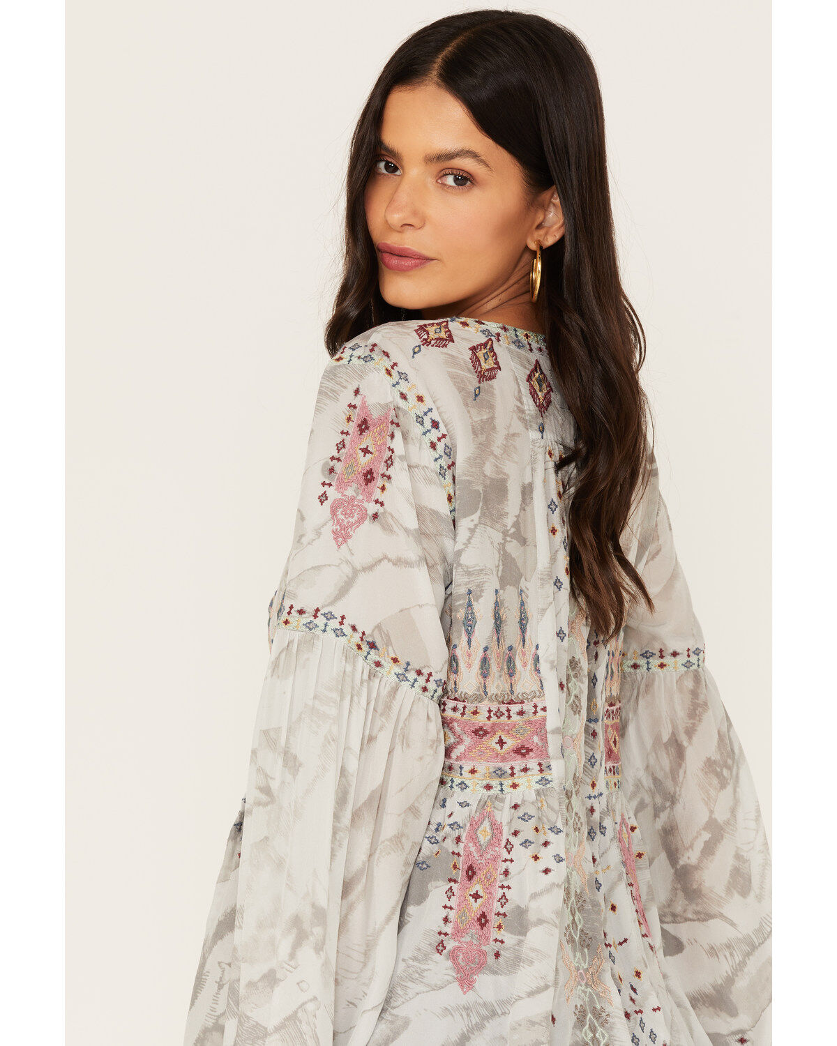 Johnny Was Women's Deliza Embroidered Silk Blouse