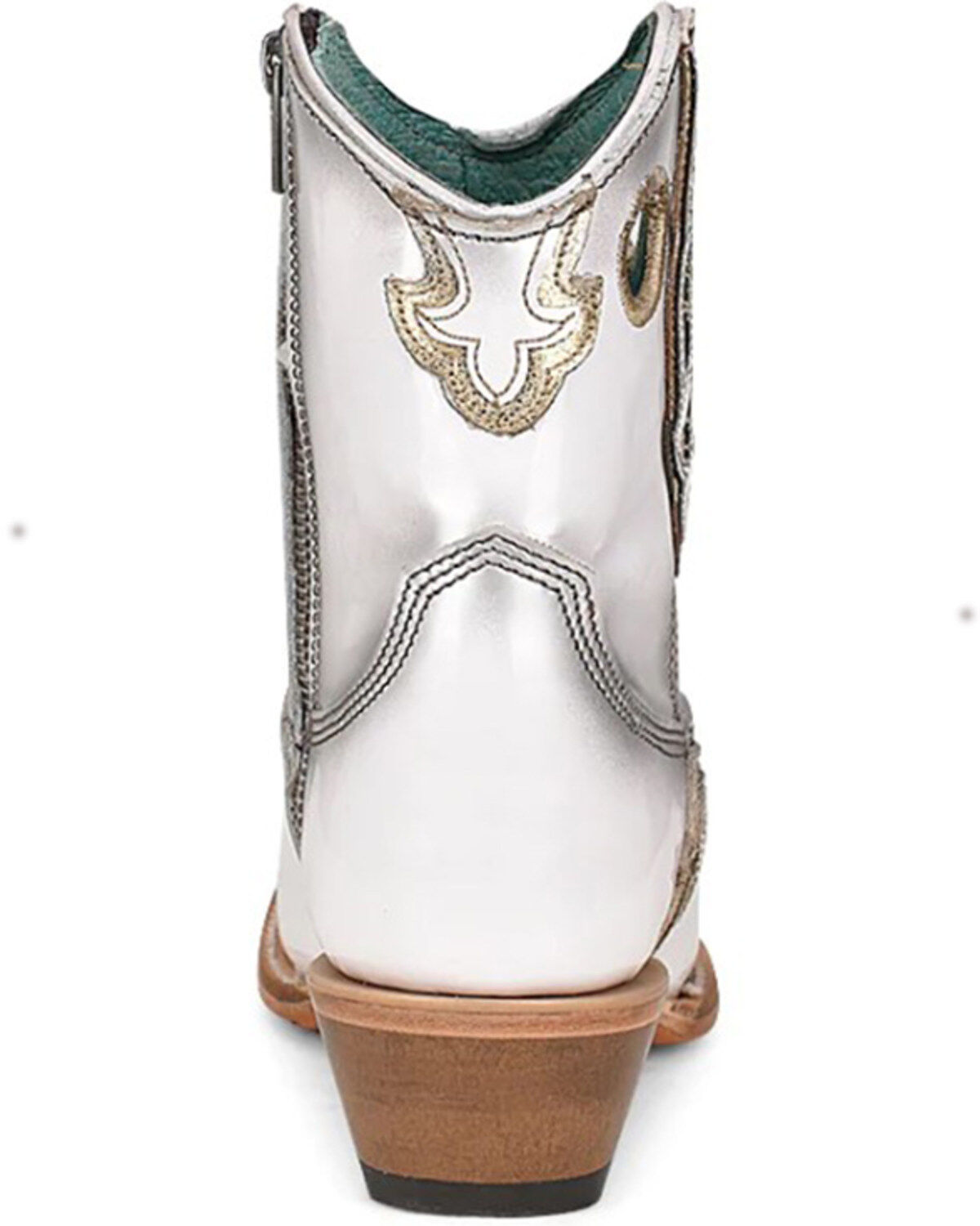 Corral Women's Patent Leather Inlay & Embroidery Western Booties - Snip Toe