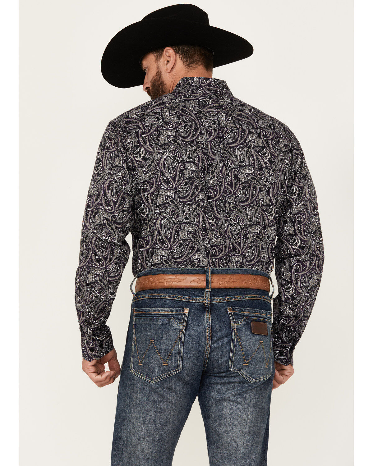 Cinch Men's Paisley Print Long Sleeve Button-Down Western Shirt