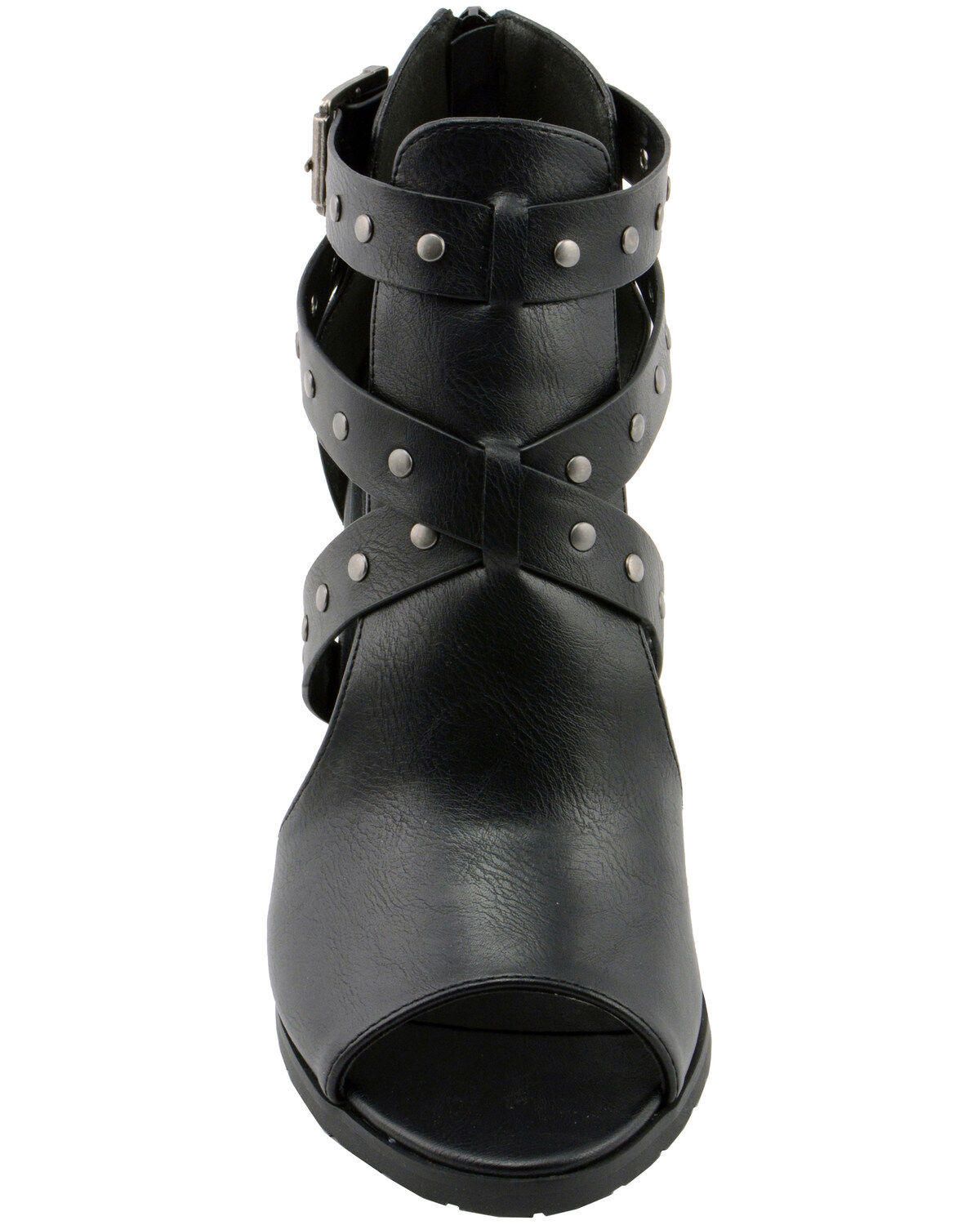 Milwaukee Performance Women's Platform Heel Studded Strap Sandals